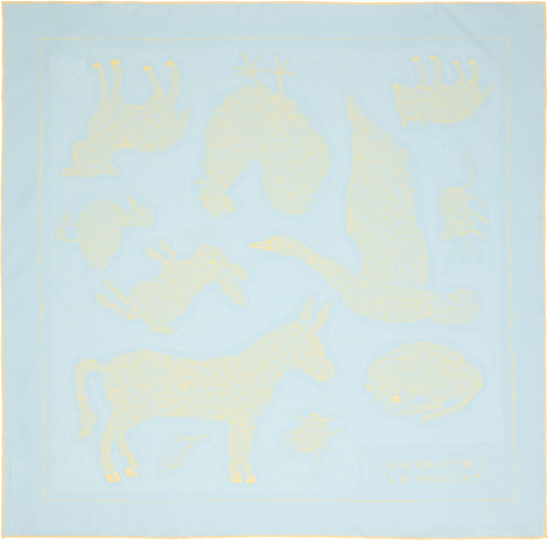 JACQUEMUS - Foulard Paysan bleu