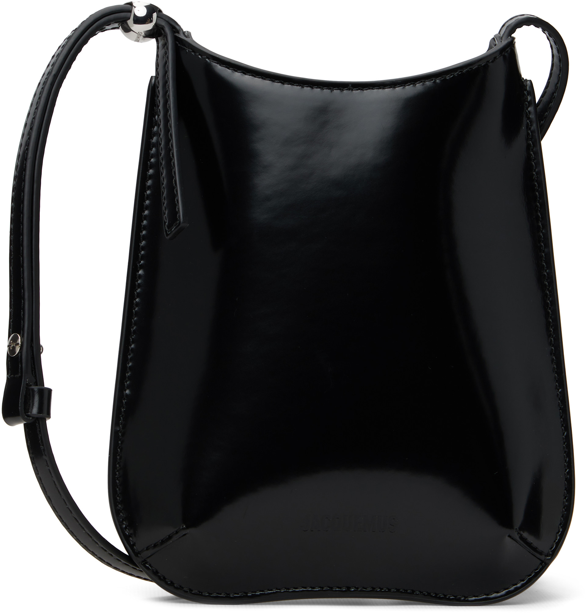 JACQUEMUS: Black 'The Bisou phone pouch' Bag | SSENSE