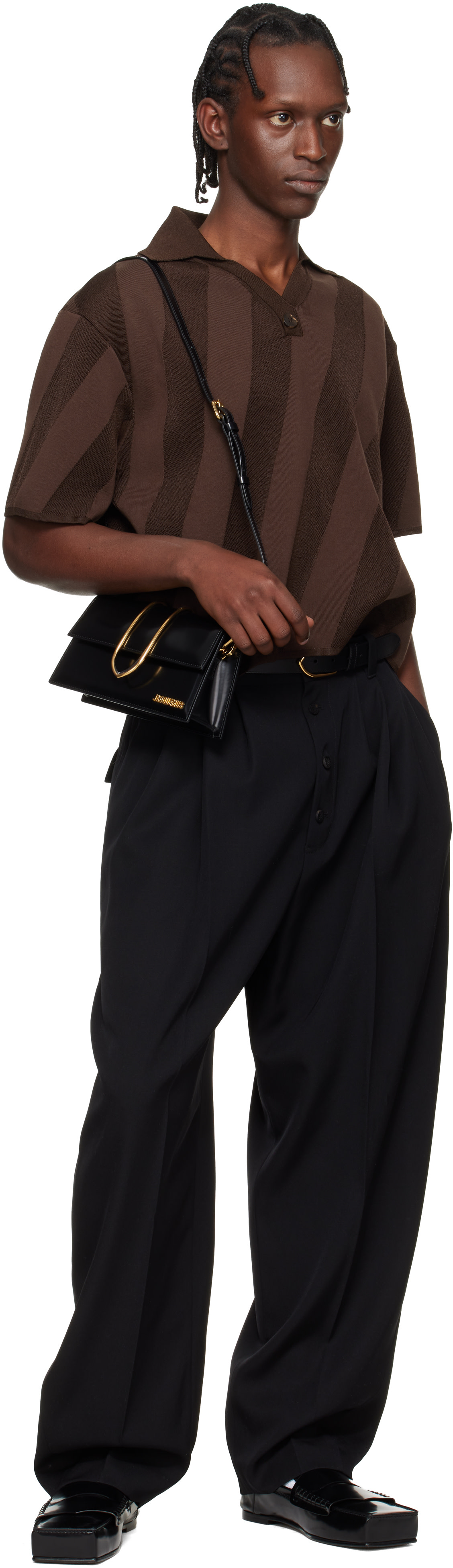 JACQUEMUS: ブラック La Croisière 'The large Bambino' バッグ