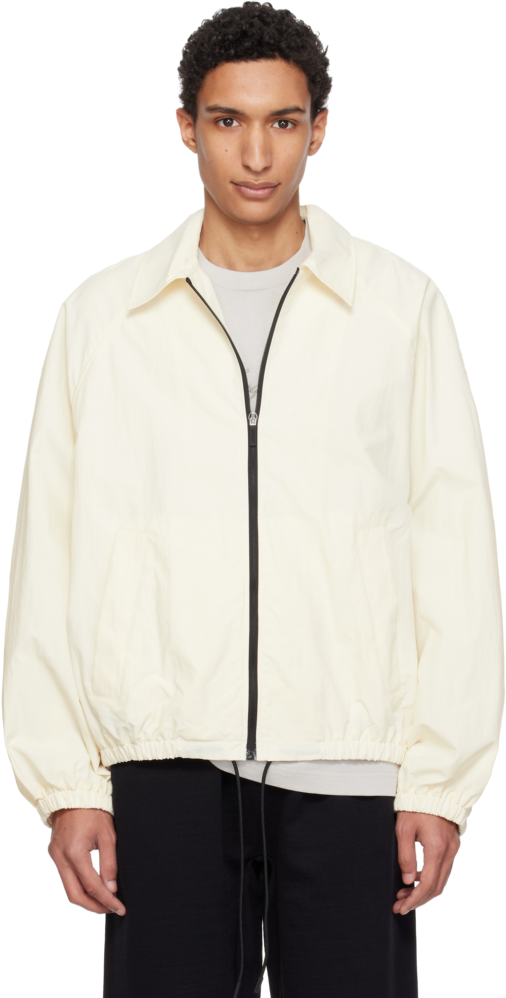 JACQUEMUS - Blouson coupe-vent blanc cassé