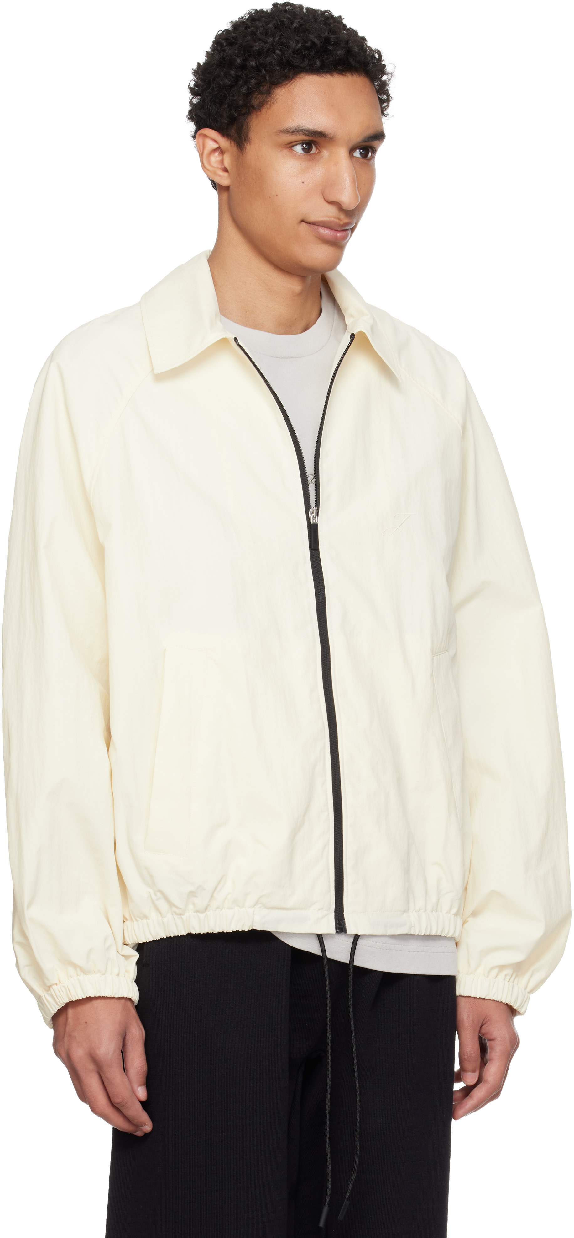 JACQUEMUS - Blouson coupe-vent blanc cassé