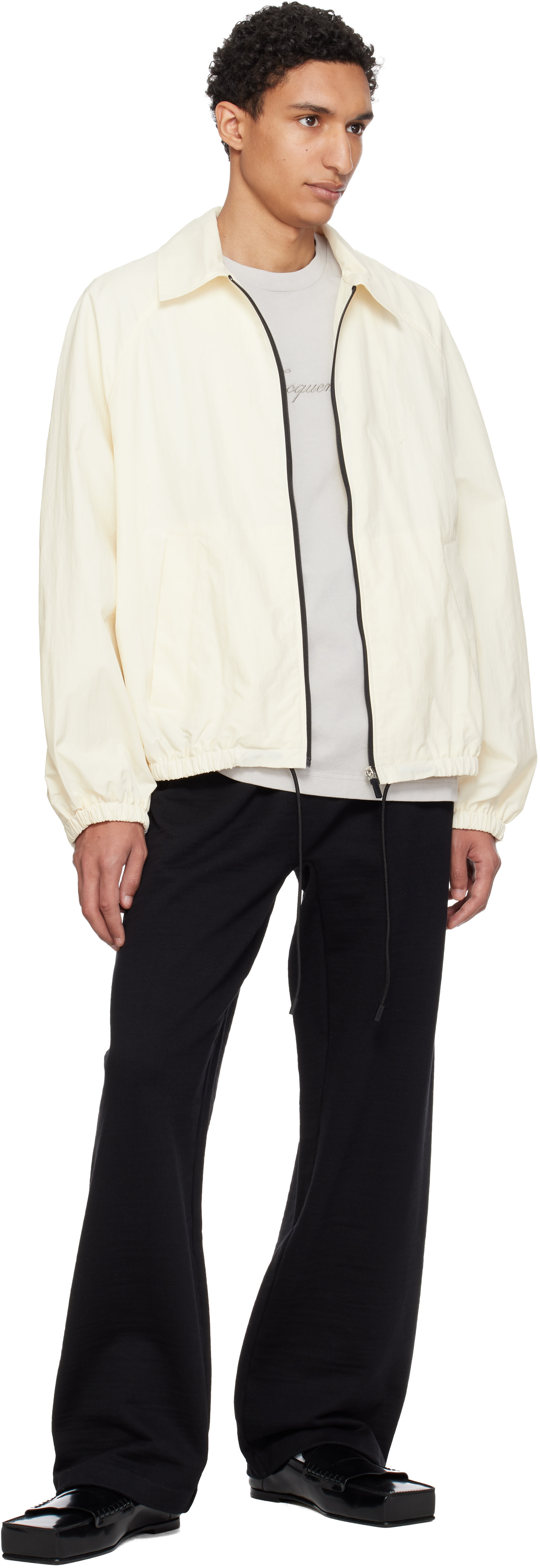 JACQUEMUS - Blouson coupe-vent blanc cassé