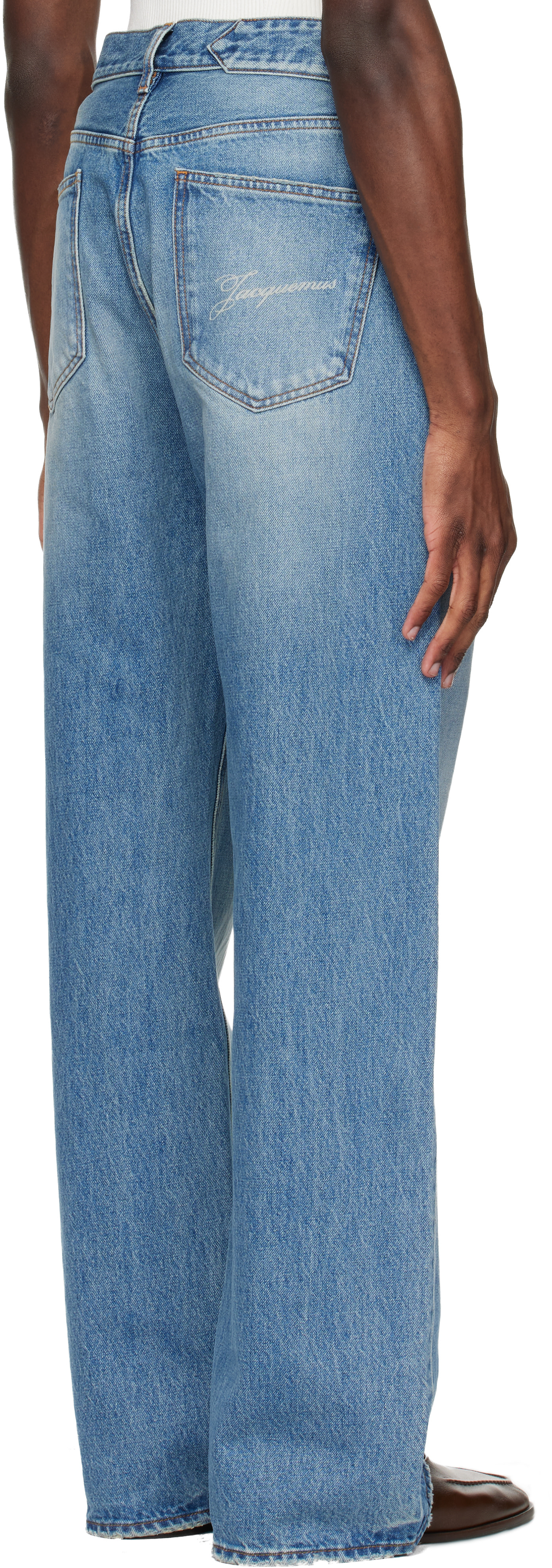 JACQUEMUS: ブルー 'The straight de-Nîmes denim' ジーンズ | SSENSE 日本