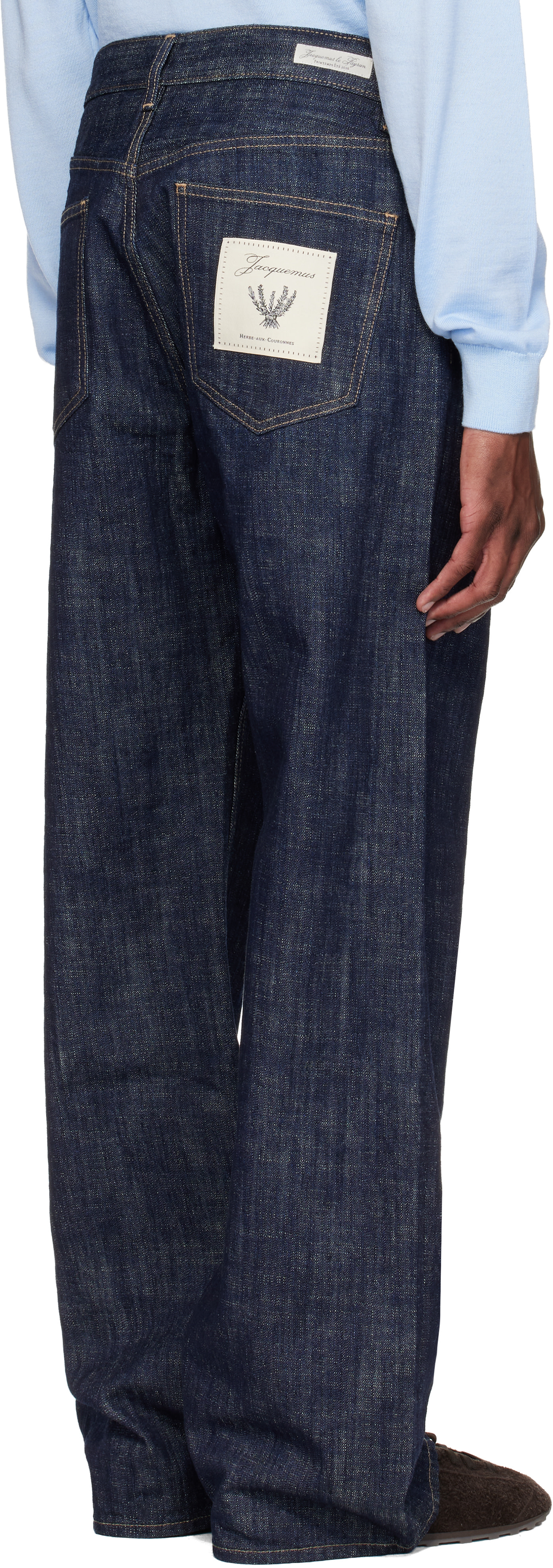 jacquemus デニム　28 JACQUEMUS: ネイビー 'The straight de-Nîmes denim' ジーンズ