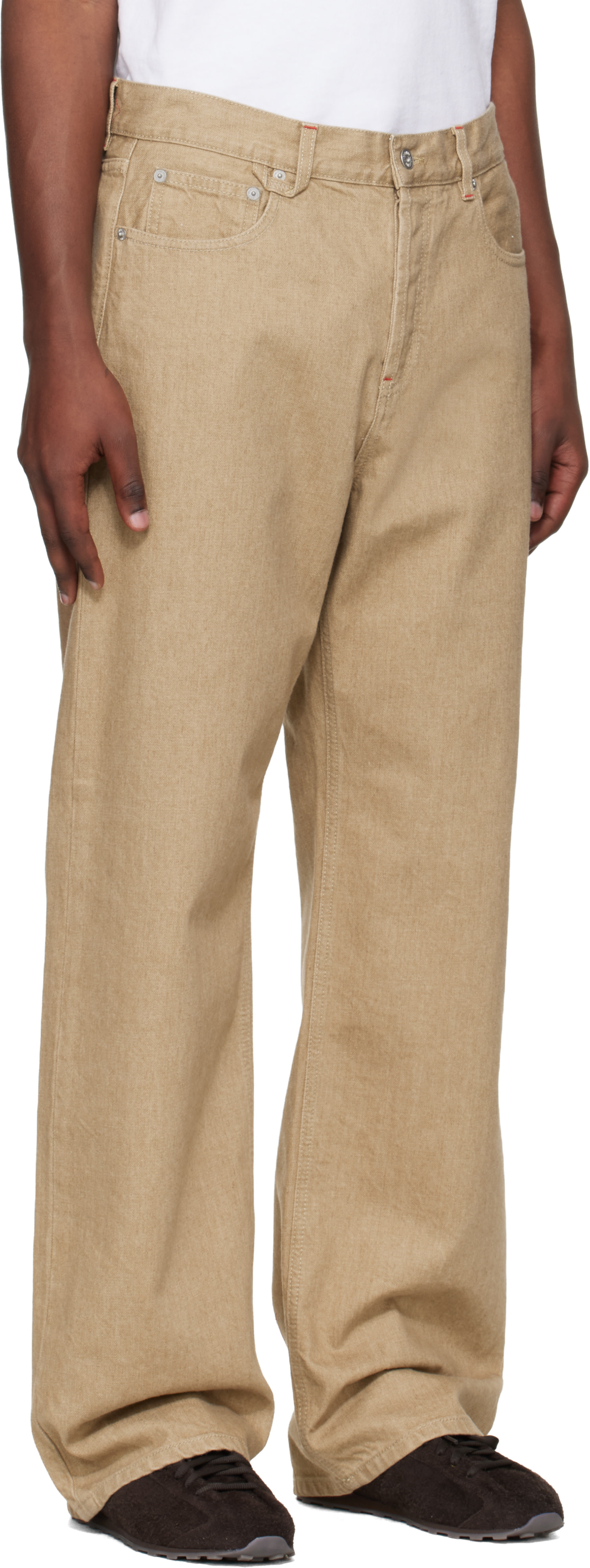 JACQUEMUS - Beige 'The straight de-Nîmes' Jeans