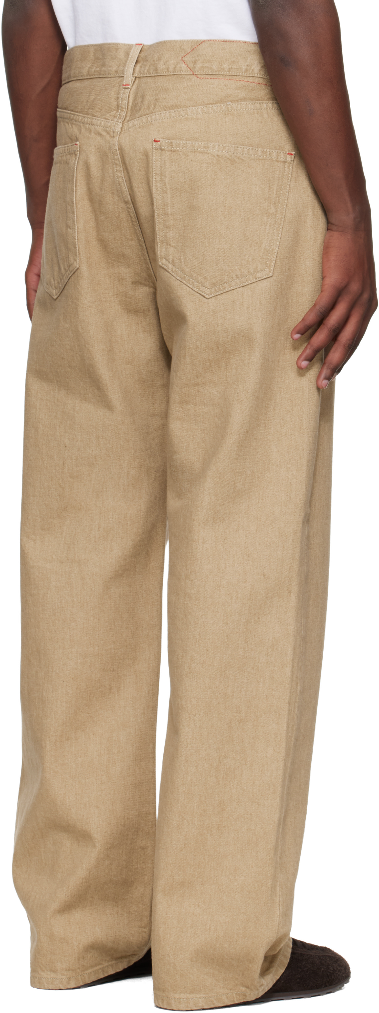 JACQUEMUS - Beige 'The straight de-Nîmes' Jeans