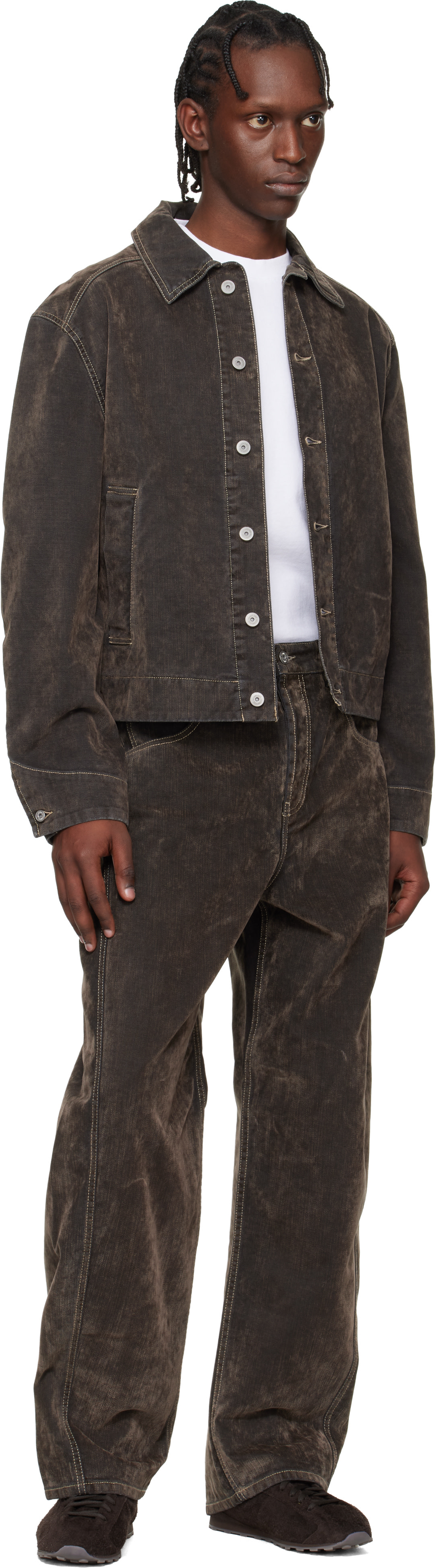 JACQUEMUS: Khaki 'The Mirada de-Nîmes' Jeans | SSENSE