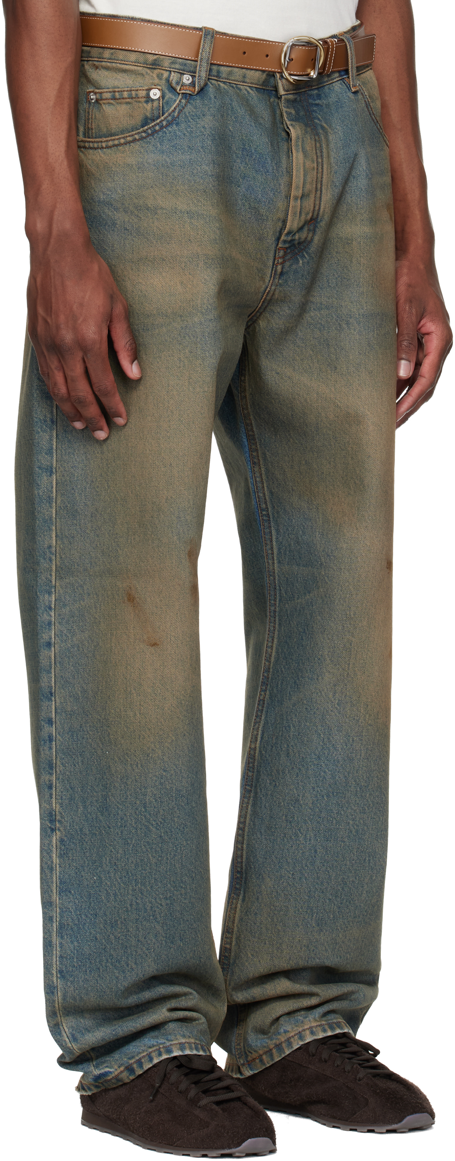 JACQUEMUS - Blue & Tan 'The Berger de-Nîmes denim' Jeans