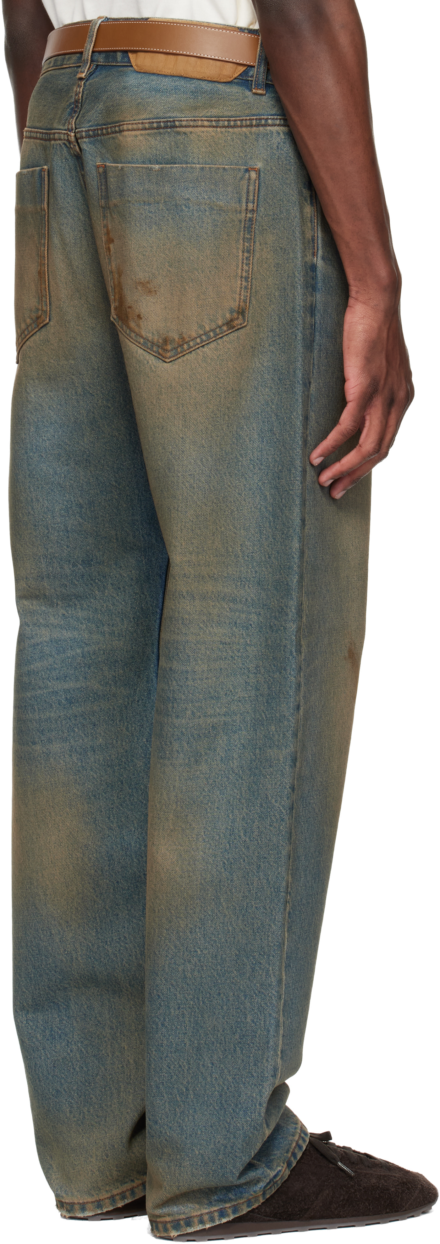 JACQUEMUS - Blue & Tan 'The Berger de-Nîmes denim' Jeans