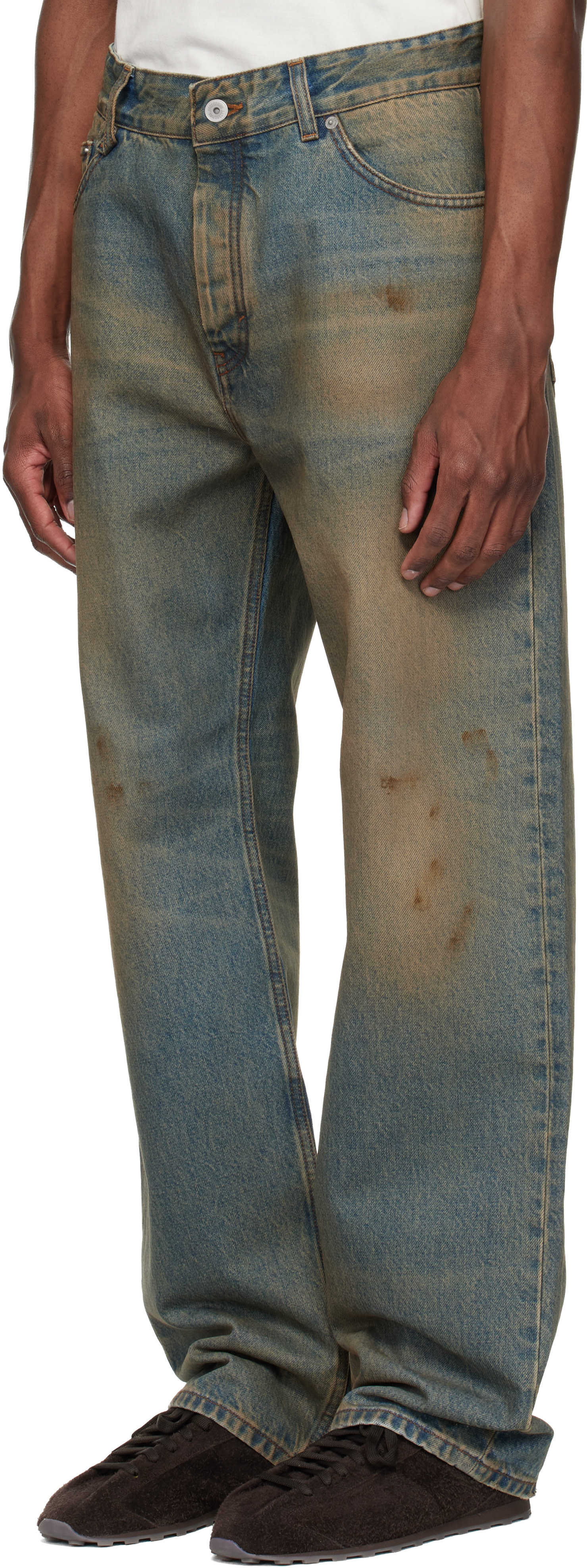 JACQUEMUS - Blue & Tan 'The Berger de-Nîmes denim' Jeans