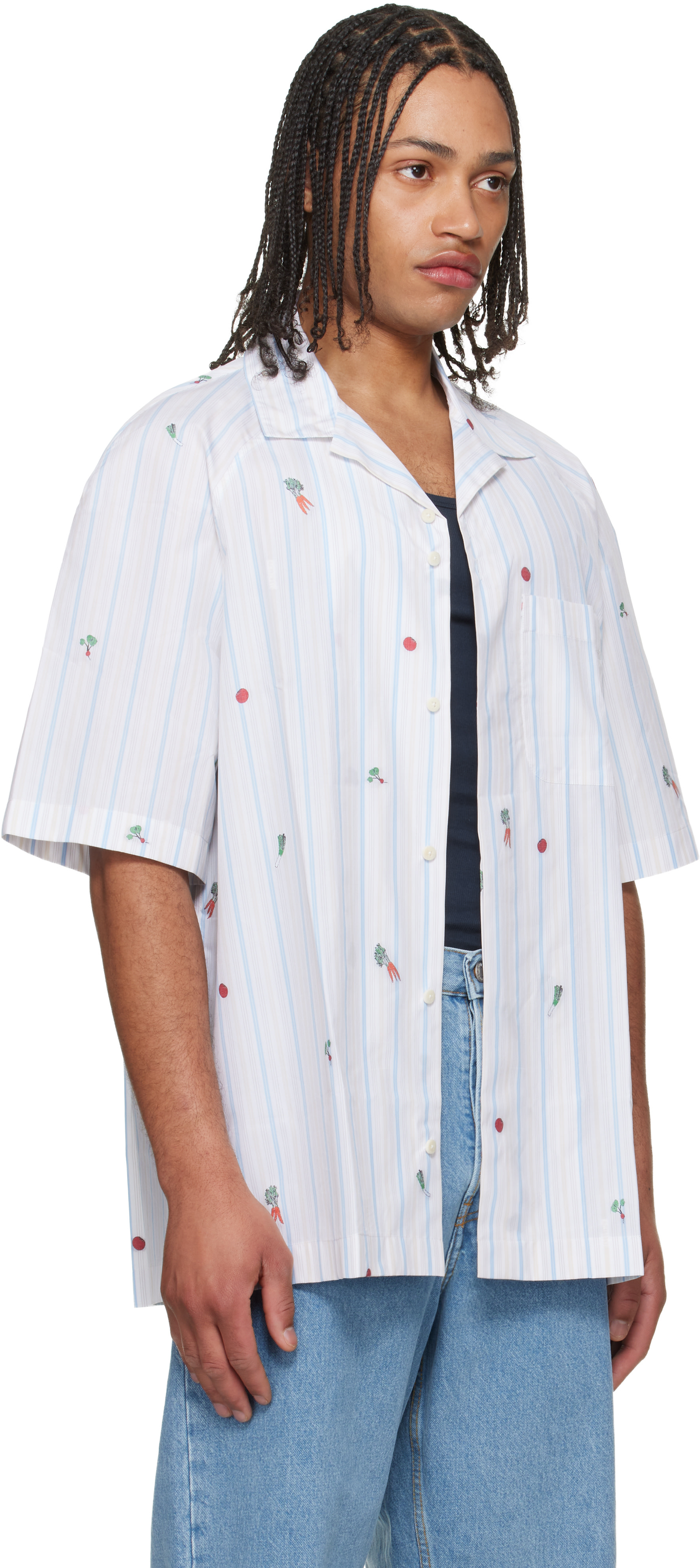 JACQUEMUS: White 'The Romarin' Short-Sleeve Shirt | SSENSE