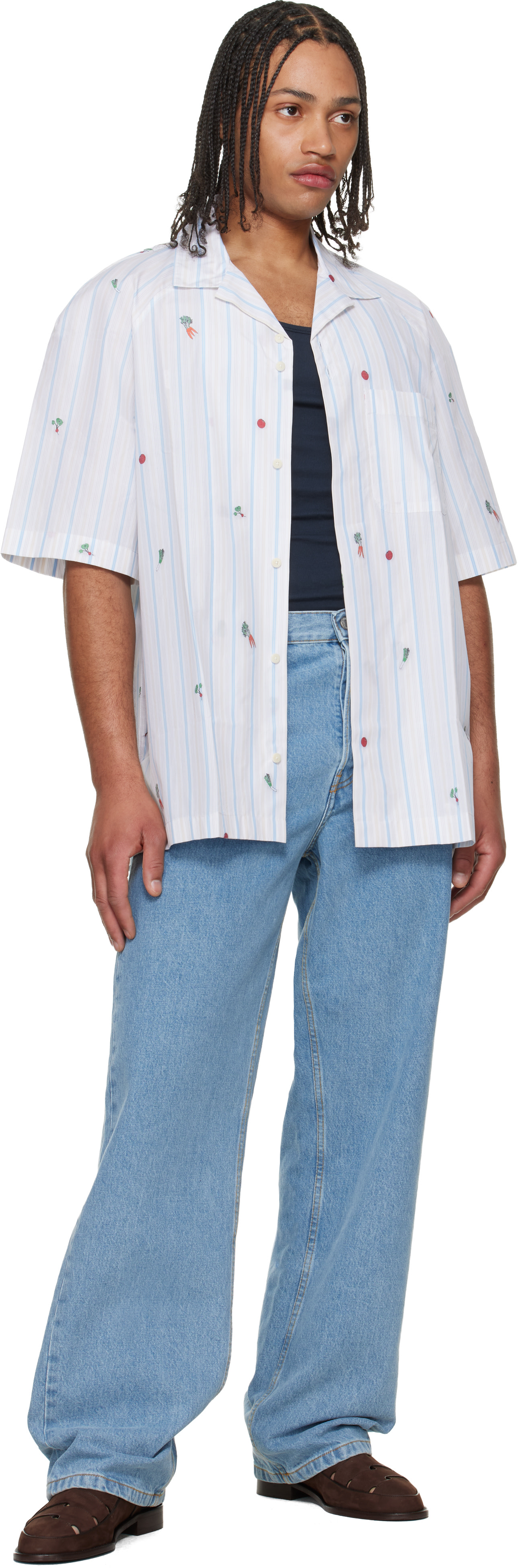 JACQUEMUS: ホワイト 'The Romarin' 半袖シャツ | SSENSE 日本