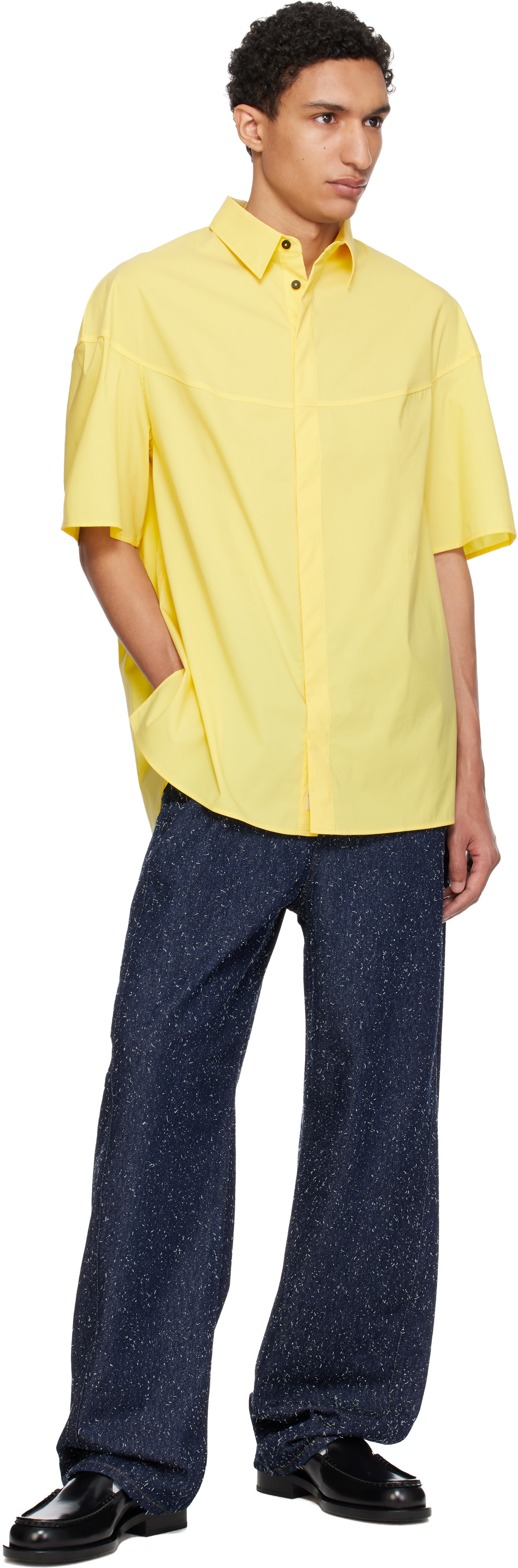 jacquemus dress shirt Jacquemus - The Atelier Short-sleeve Shirt - Yellow