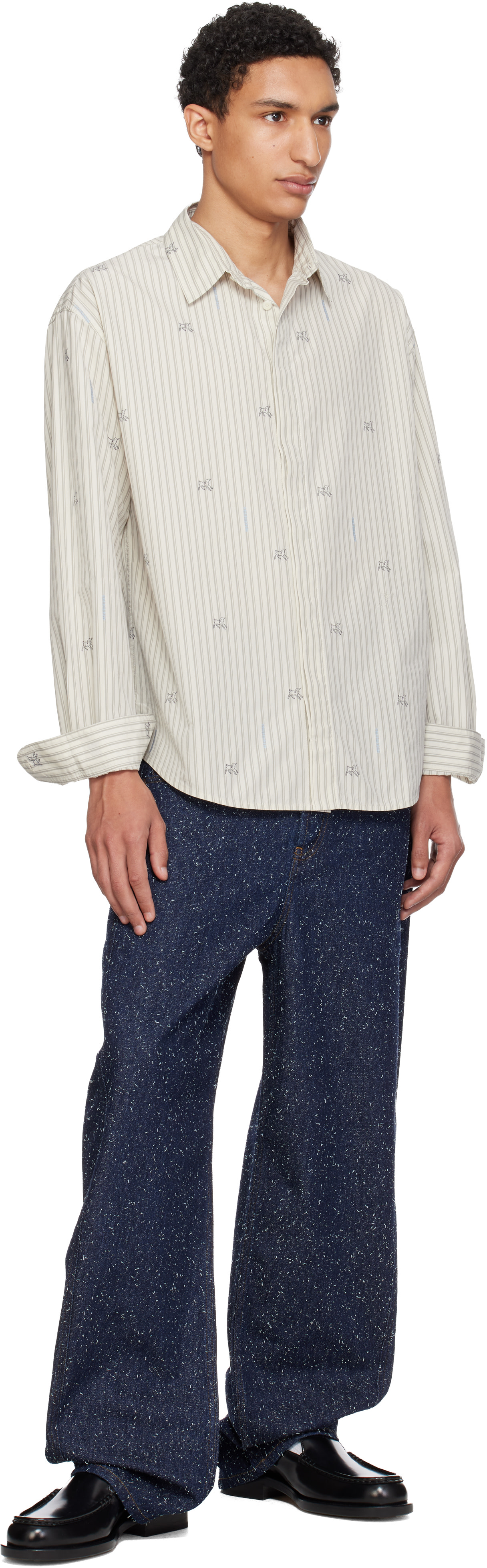 JACQUEMUS: Beige 'The Simon long-sleeve' Shirt | SSENSE