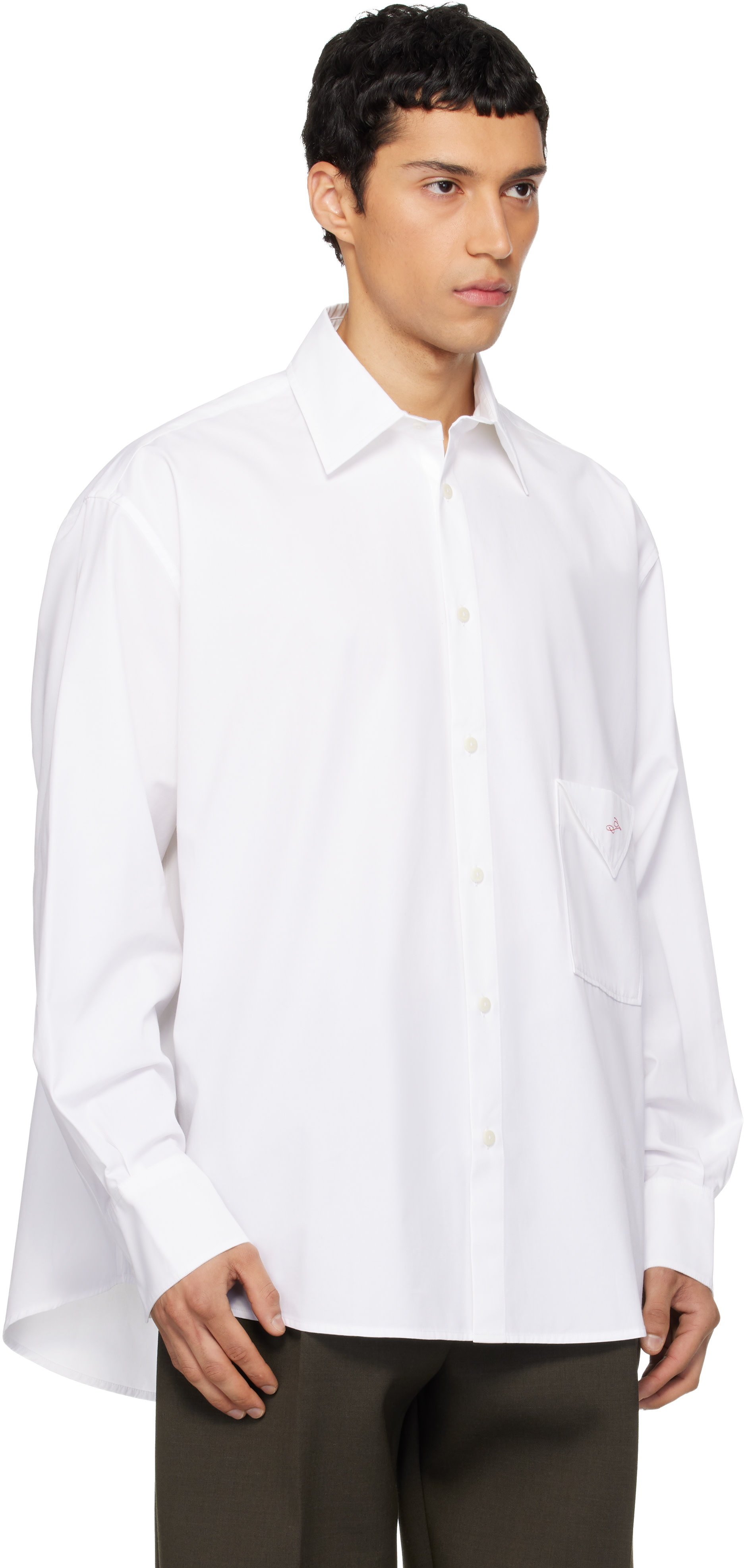 ヤ*ツ様 JACQUEMUS オーバーサイズシャツ ホワイト JACQUEMUS: White 'The Nappe' Shirt | SSENSE