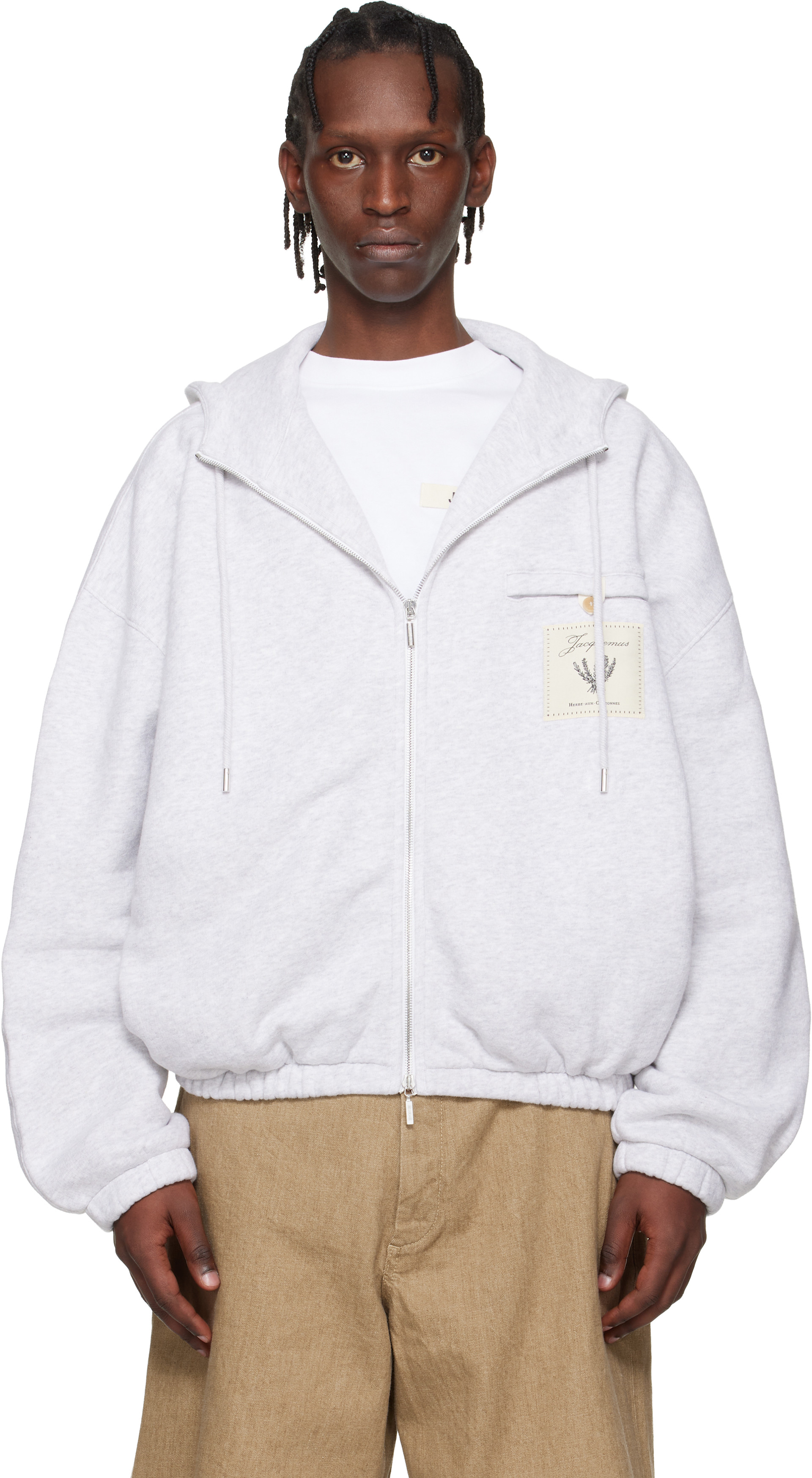 JACQUEMUS - Pull à capuche Torneo gris