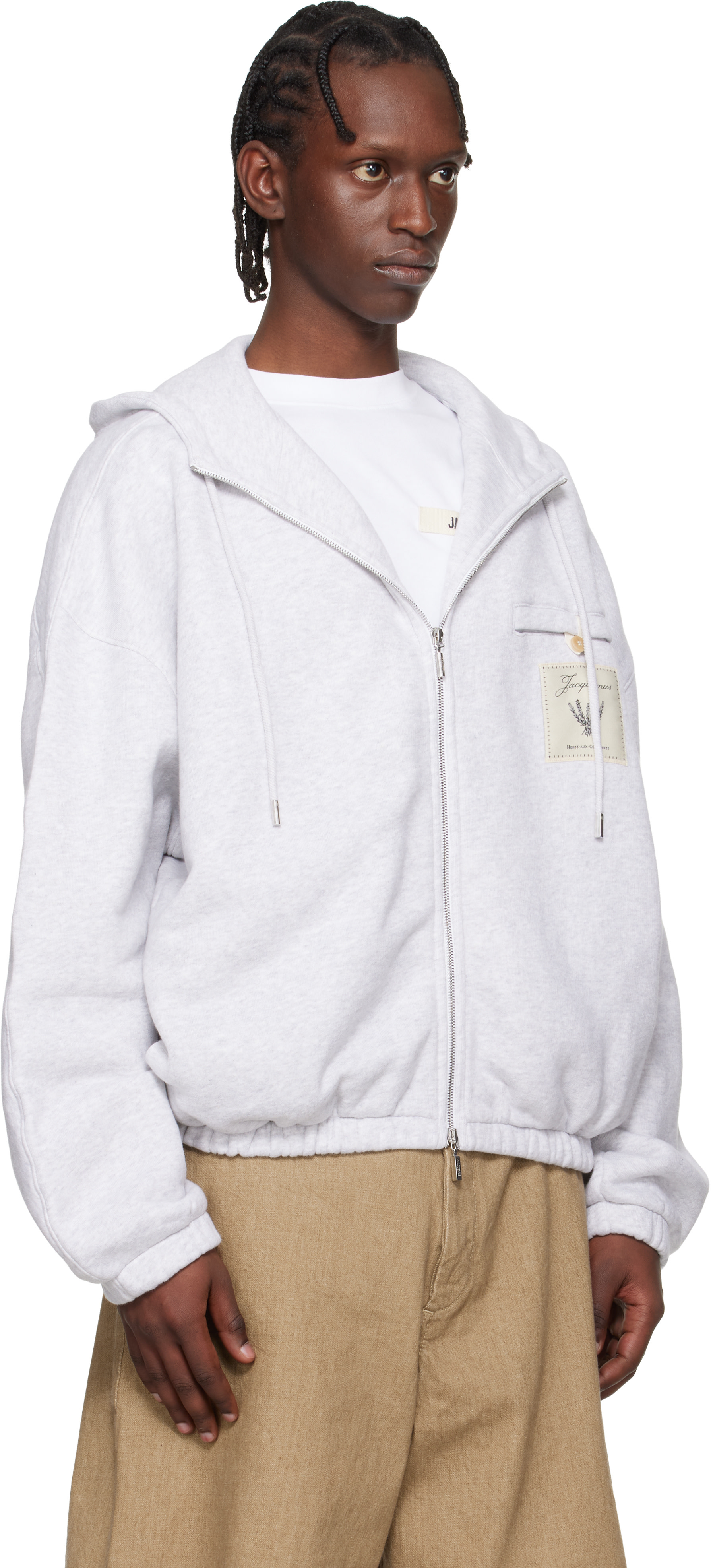 JACQUEMUS: Gray 'The Torneo' Hoodie | SSENSE