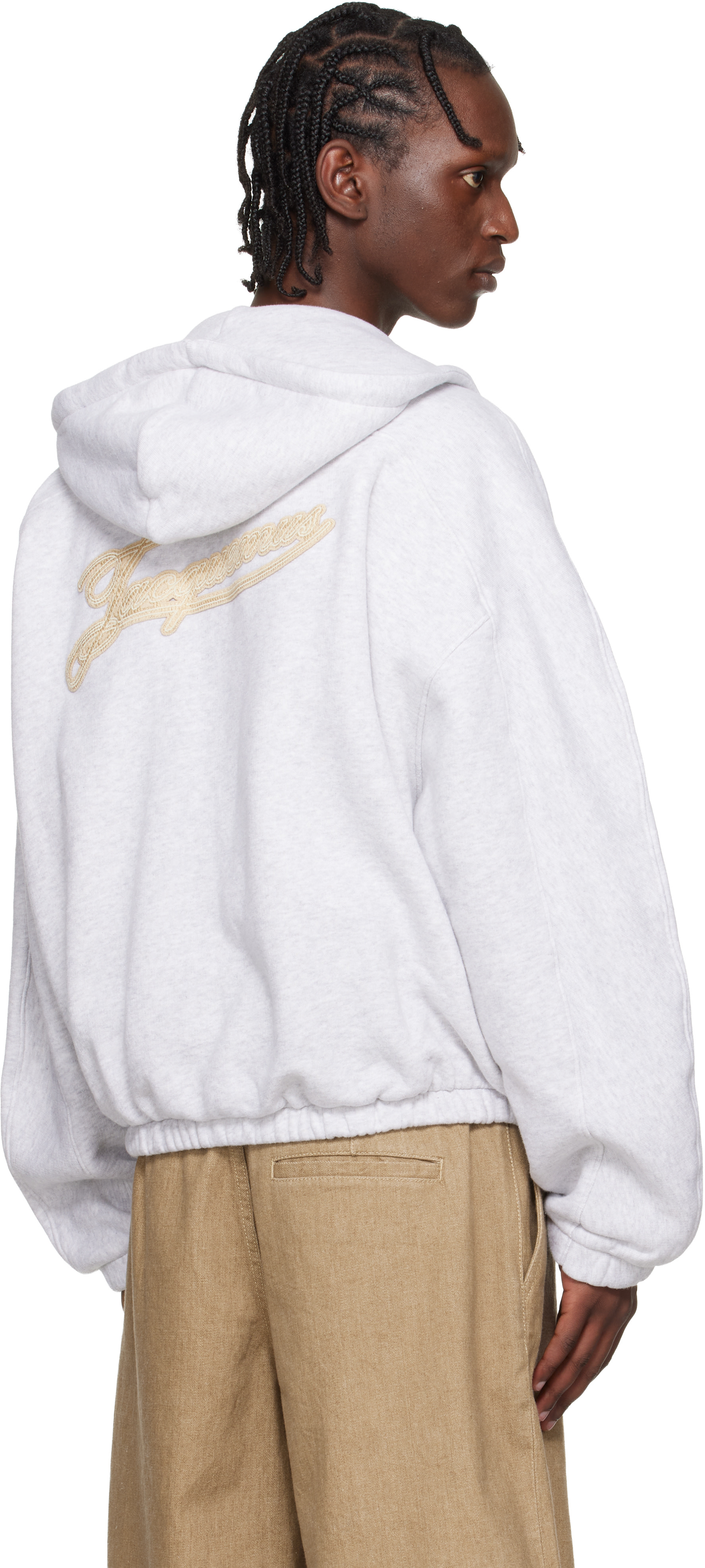 JACQUEMUS: Gray 'The Torneo' Hoodie | SSENSE