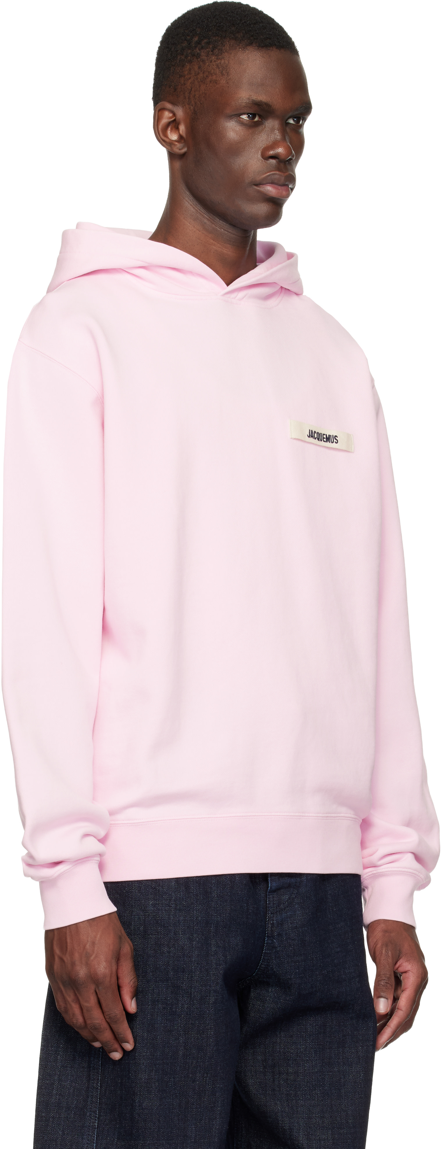 JACQUEMUS: Pink 'The Gros Grain' Hoodie | SSENSE