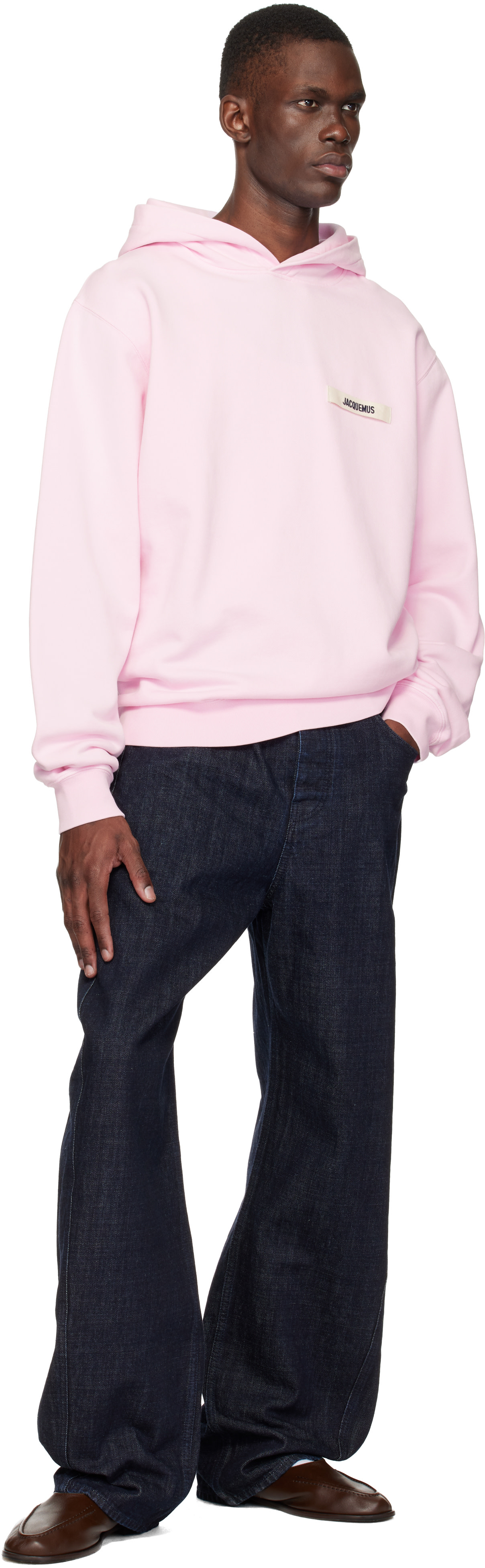 JACQUEMUS: Pink 'The Gros Grain' Hoodie | SSENSE