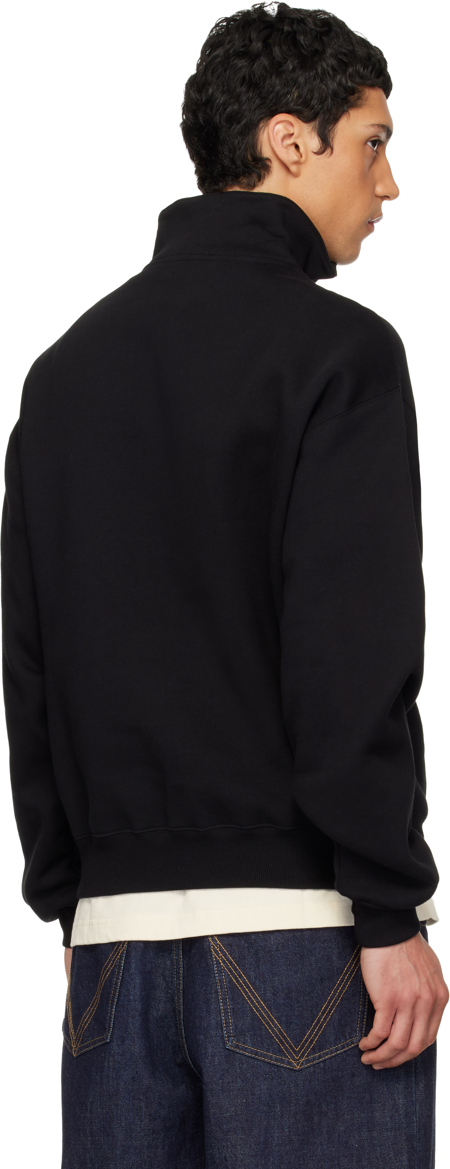 JACQUEMUS: Black La Croisière 'The Gros Grain zipped-rollneck