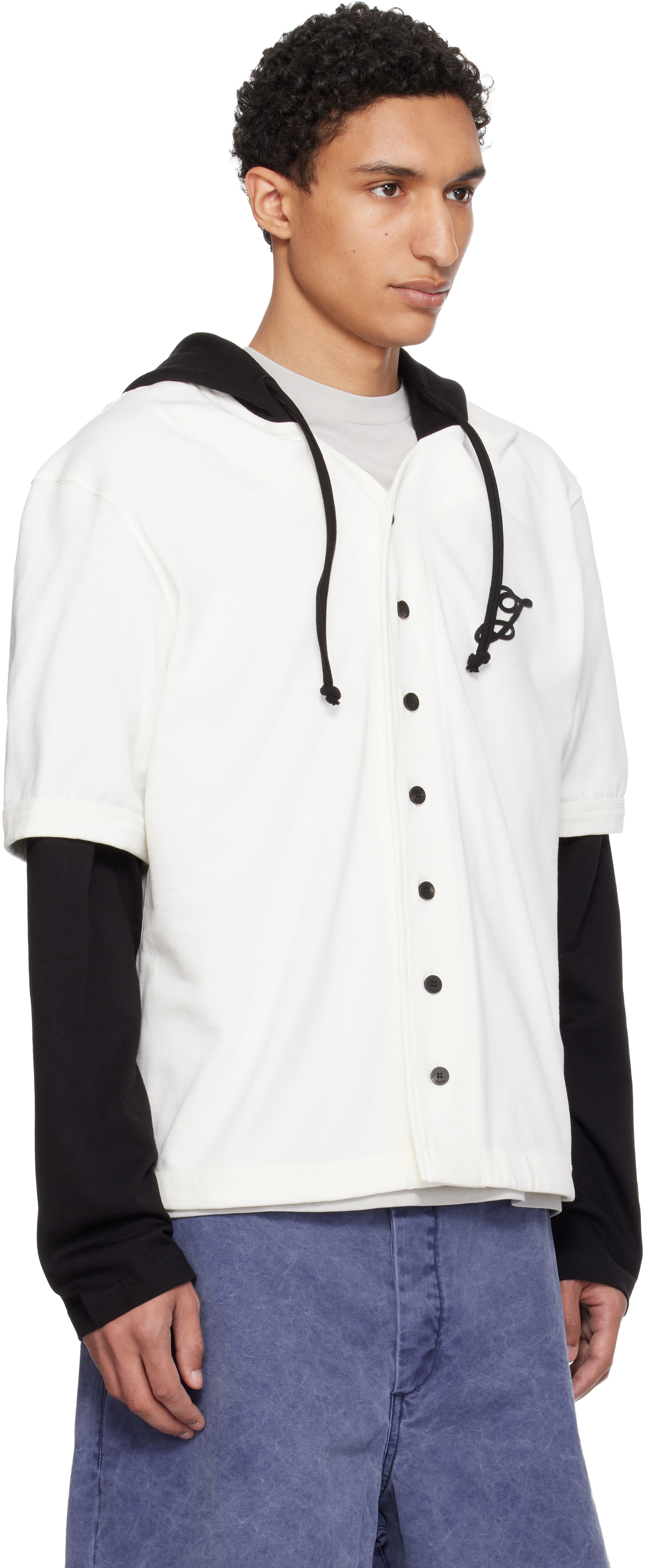 JACQUEMUS - Off-White & Black 'The Letro long-sleeve' Hoodie