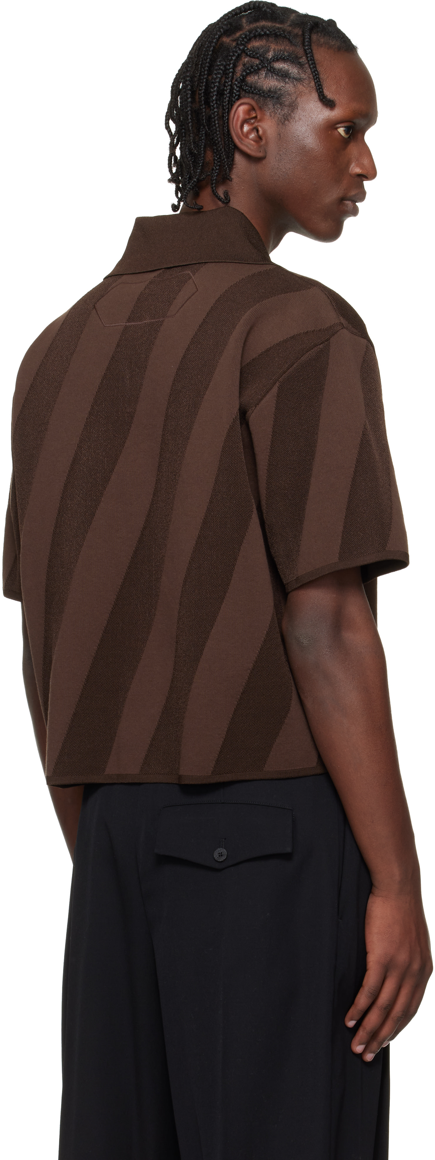 JACQUEMUS: Brown 'The Berlingot knit' Polo | SSENSE