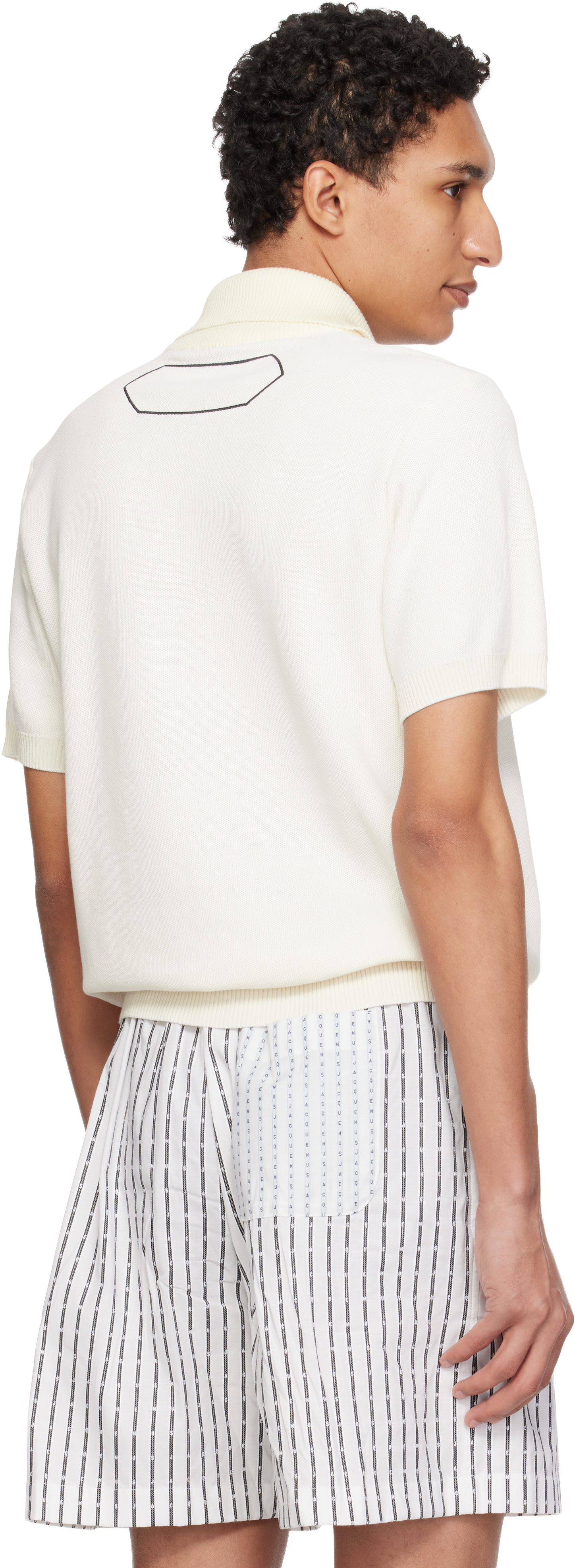 JACQUEMUS: Off-White 'The J Knit' Polo | SSENSE