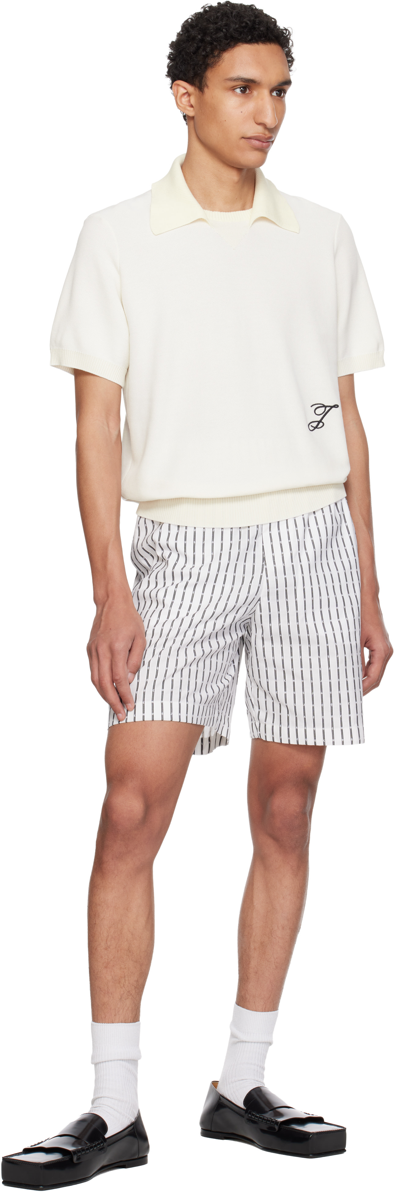 JACQUEMUS ニットポロ JACQUEMUS: Off-White 'The J Knit' Polo | SSENSE