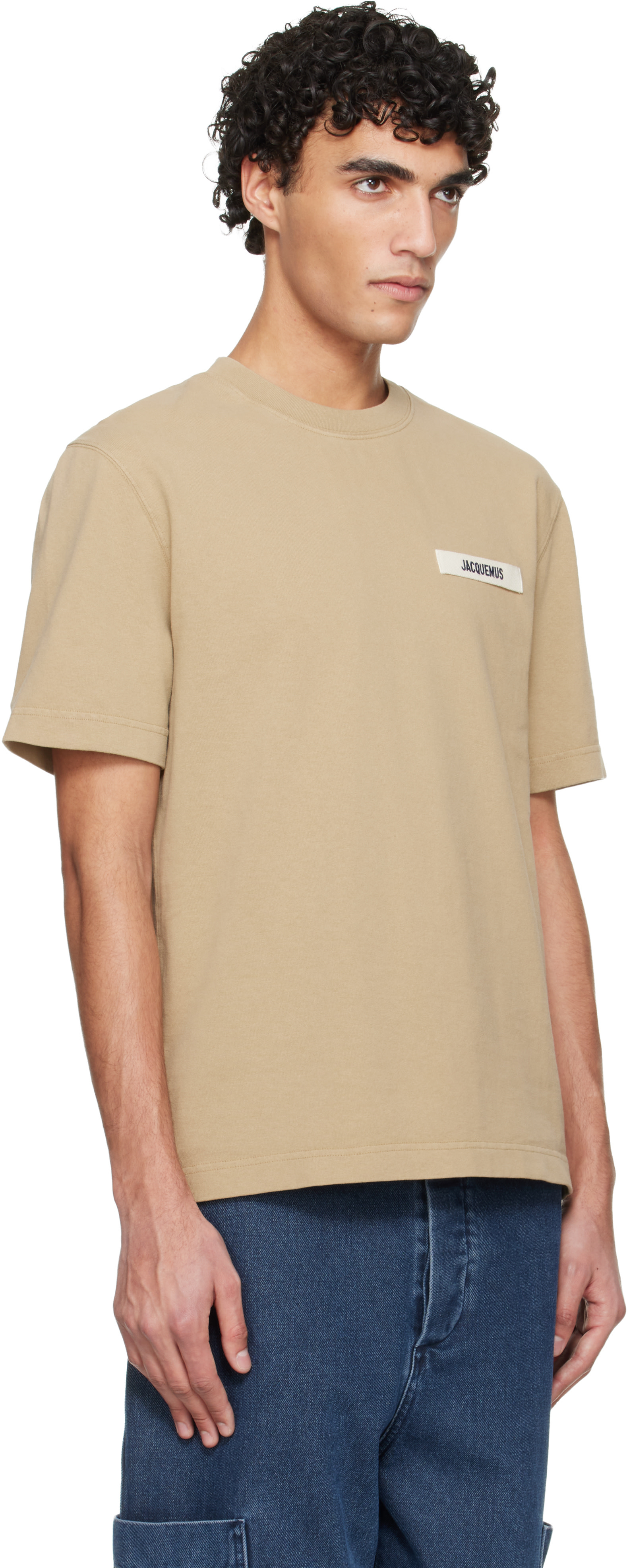 JACQUEMUS - Beige 'The Gros Grain' T-shirt