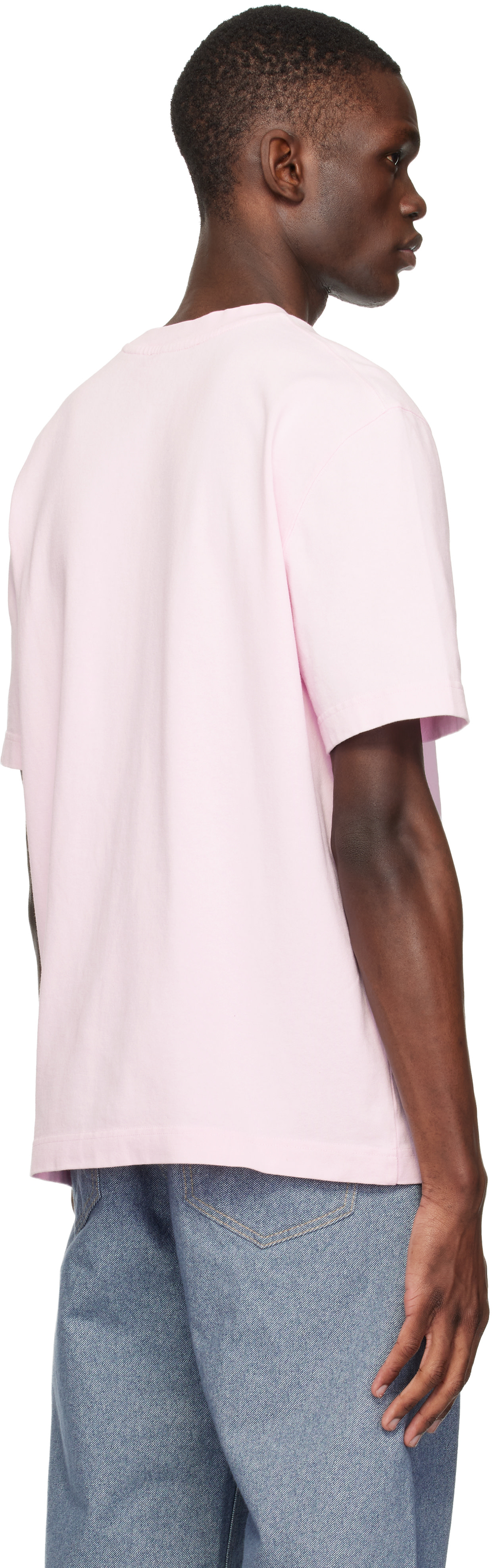 JACQUEMUS: Pink 'The Gros Grain' T-shirt | SSENSE