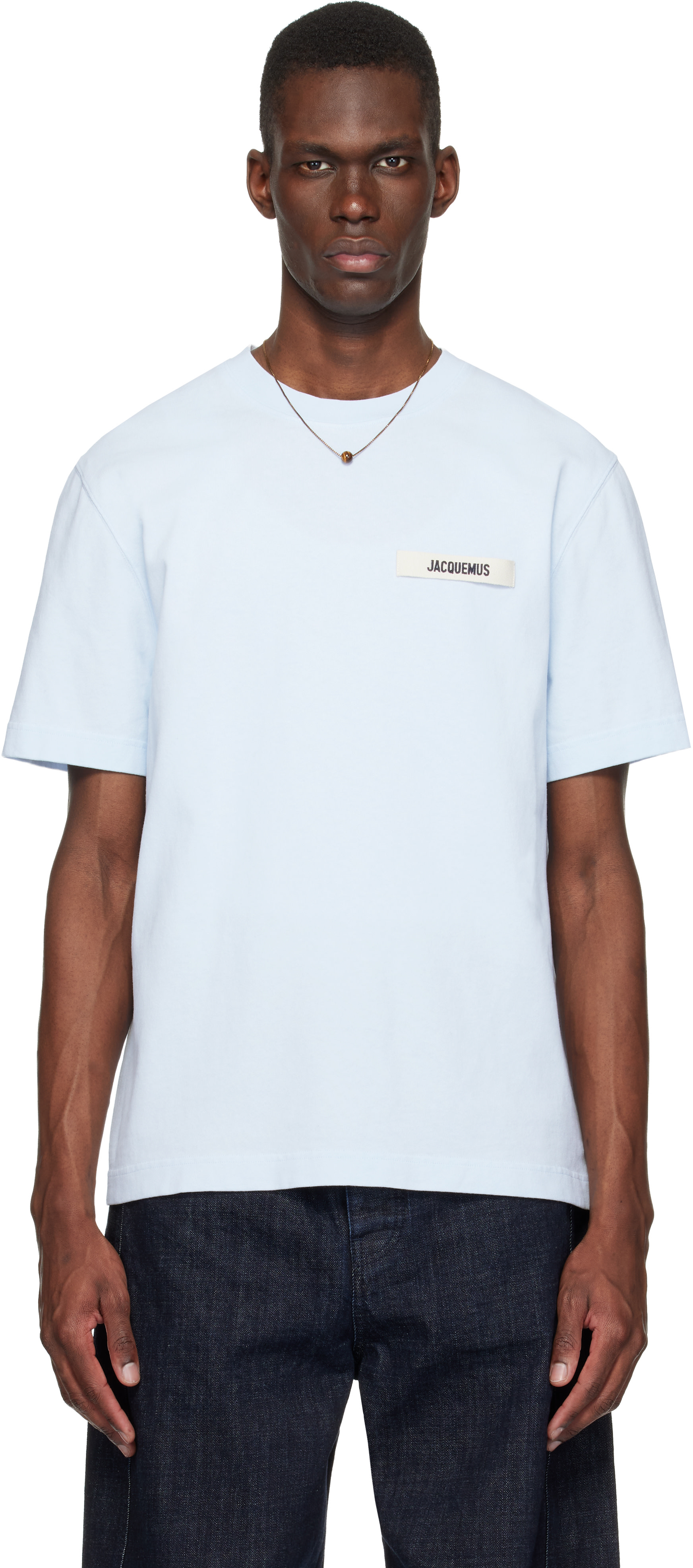 JACQUEMUS - Blue 'The Gros Grain' T-shirt