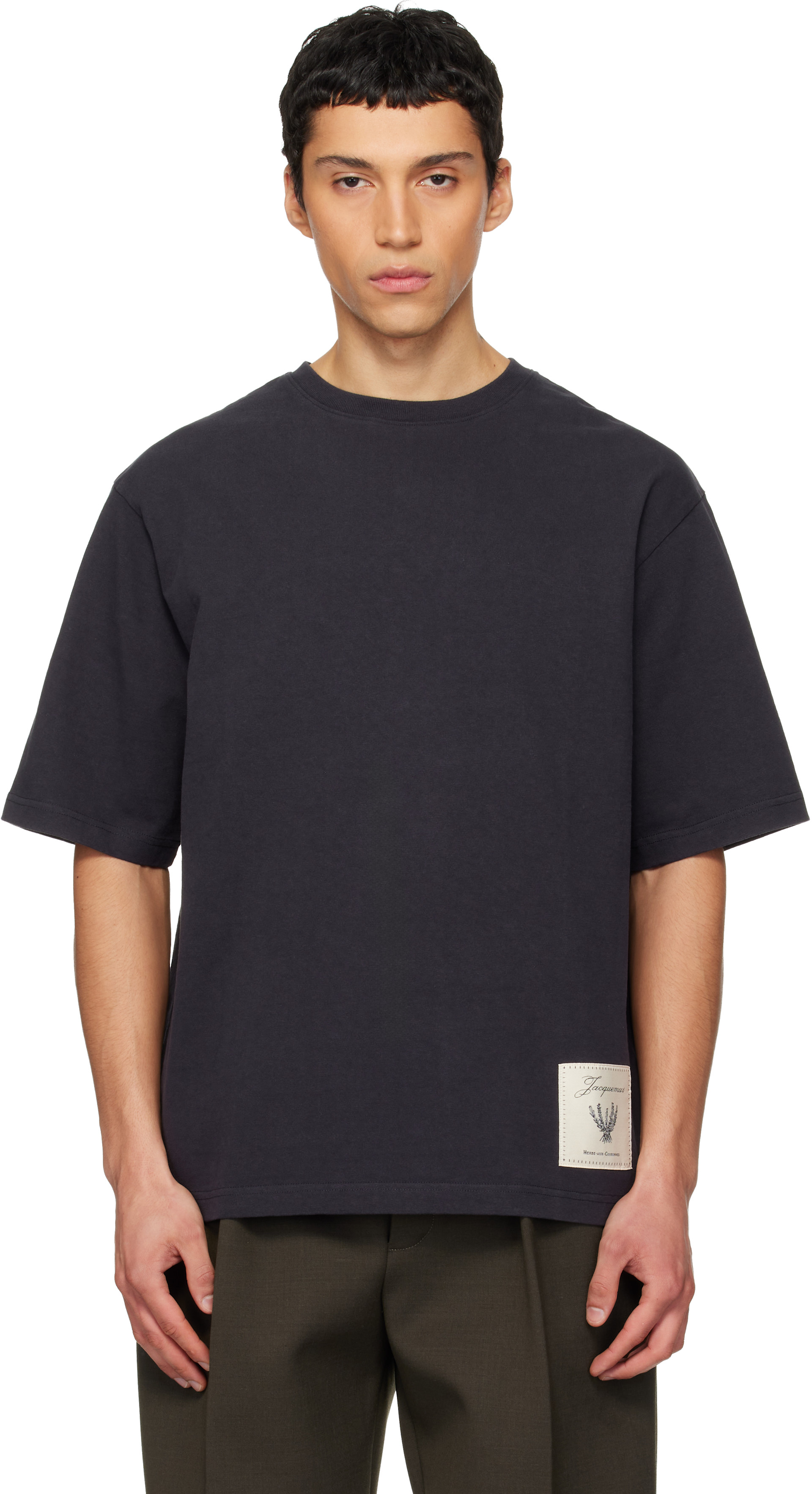 JACQUEMUS - Navy 'The Torneo short-sleeve' T-shirt