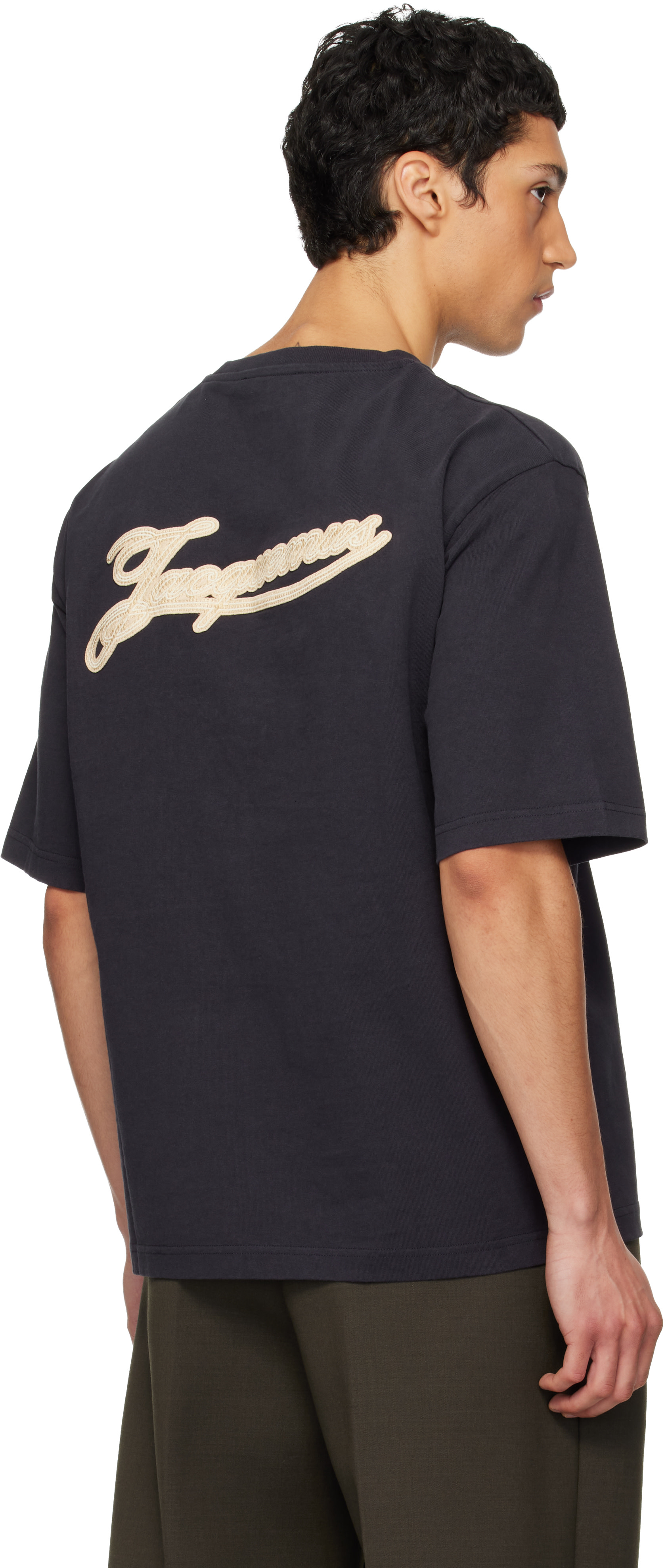 JACQUEMUS - Navy 'The Torneo short-sleeve' T-shirt