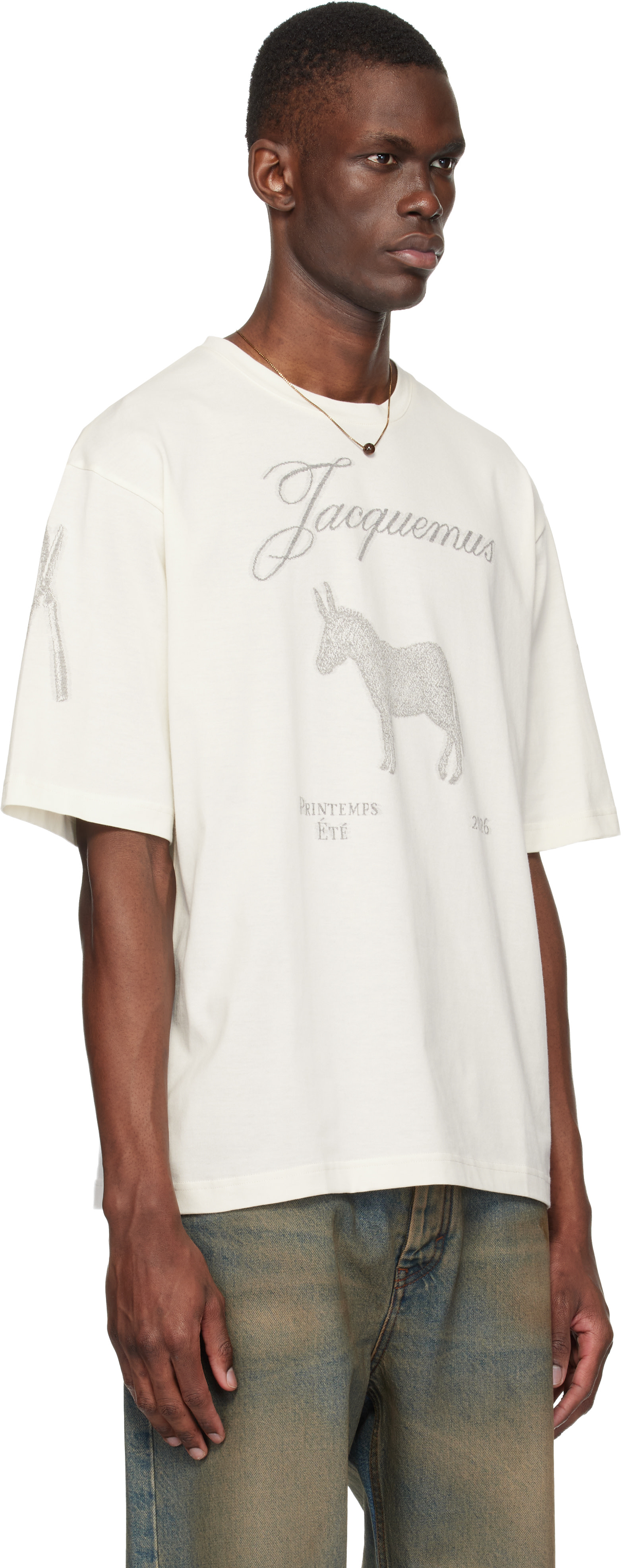 JACQUEMUS - Off-White 'The Âne short-sleeve' T-shirt