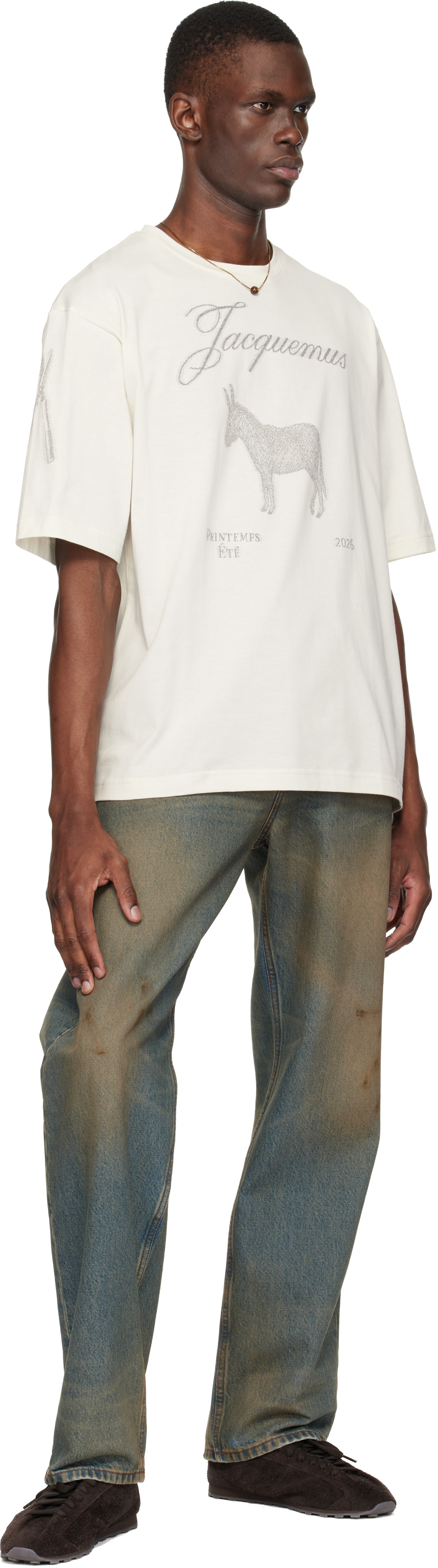 JACQUEMUS - Off-White 'The Âne short-sleeve' T-shirt
