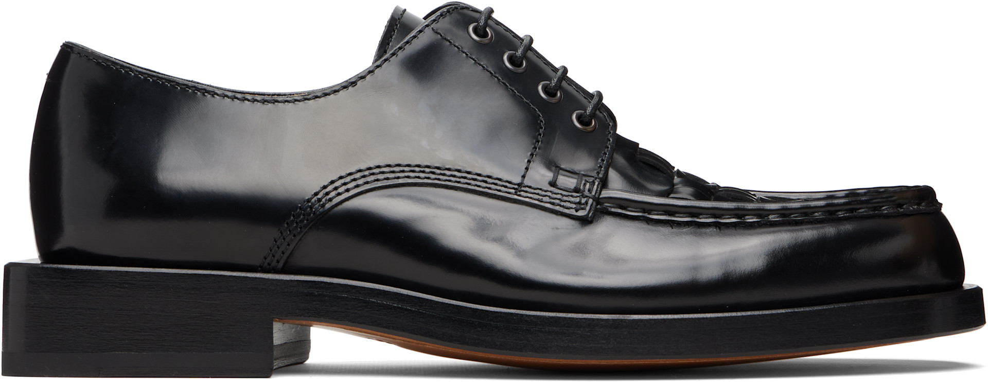 JACQUEMUS - Black La Croisière 'The Woven' Derbies