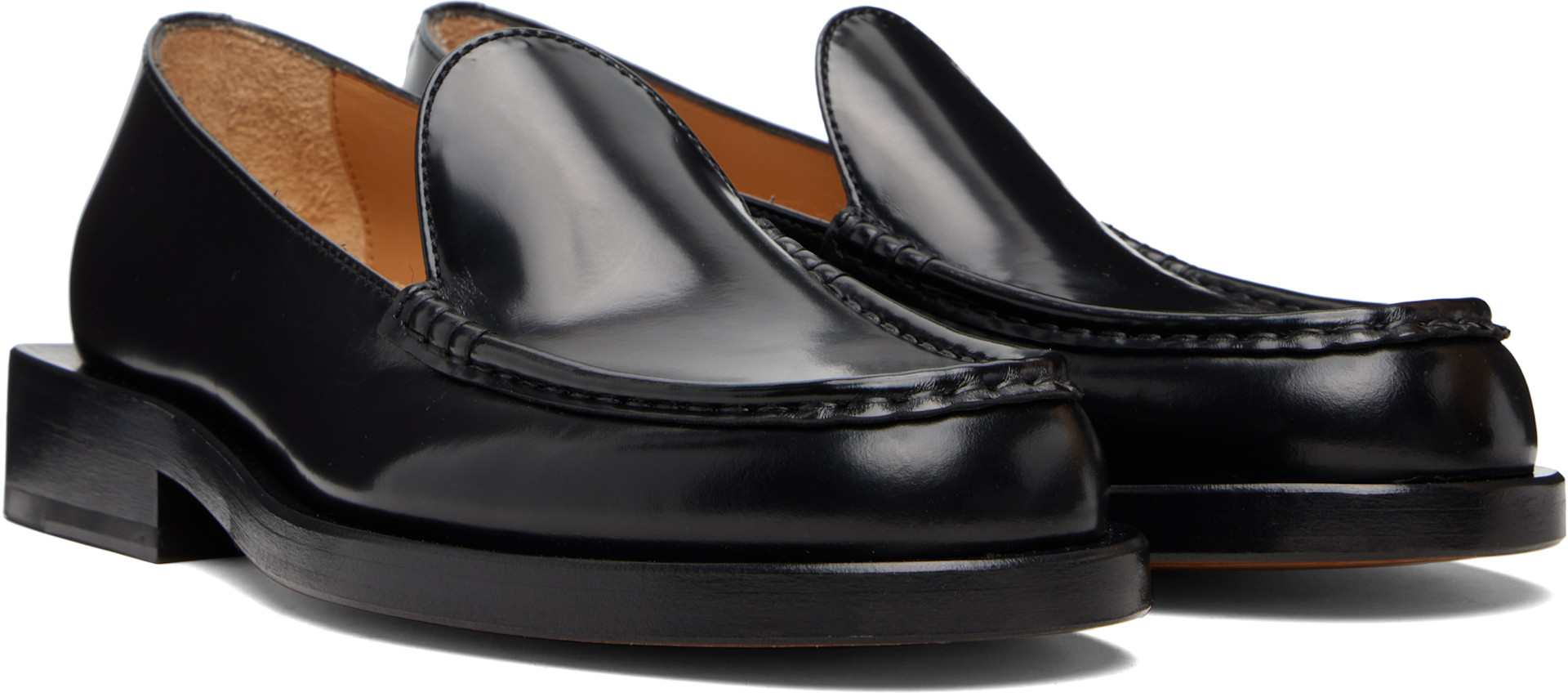 J*様 JACQUEMUS レザーボリュームローファー　黒　ジャックムス JACQUEMUS: ブラック 'Les Mocassins' ローファー | SSENSE 日本