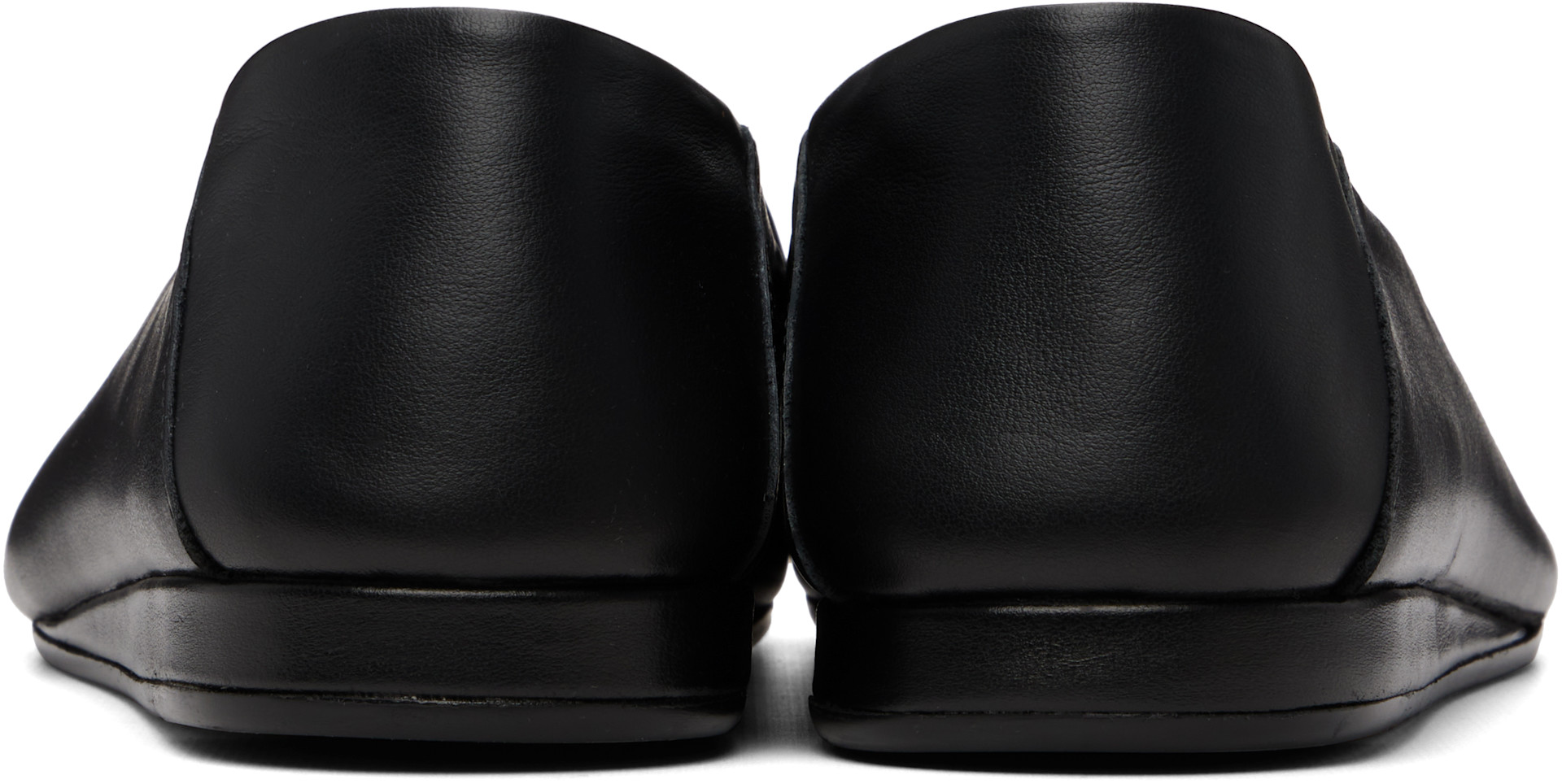 JACQUEMUS: Black 'The Slippers' Loafers | SSENSE