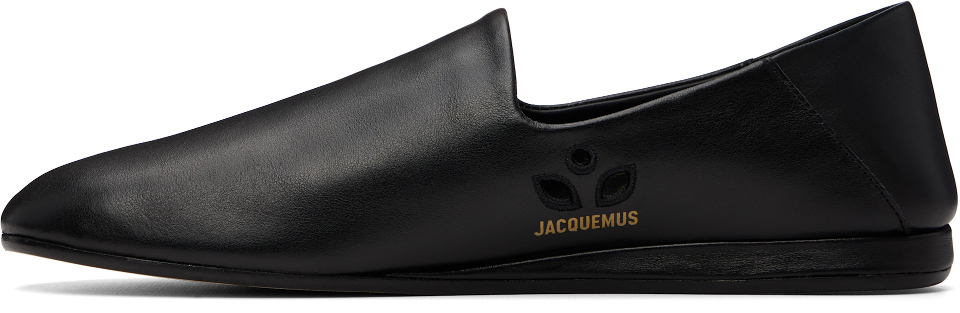 JACQUEMUS: Black 'The Slippers' Loafers | SSENSE