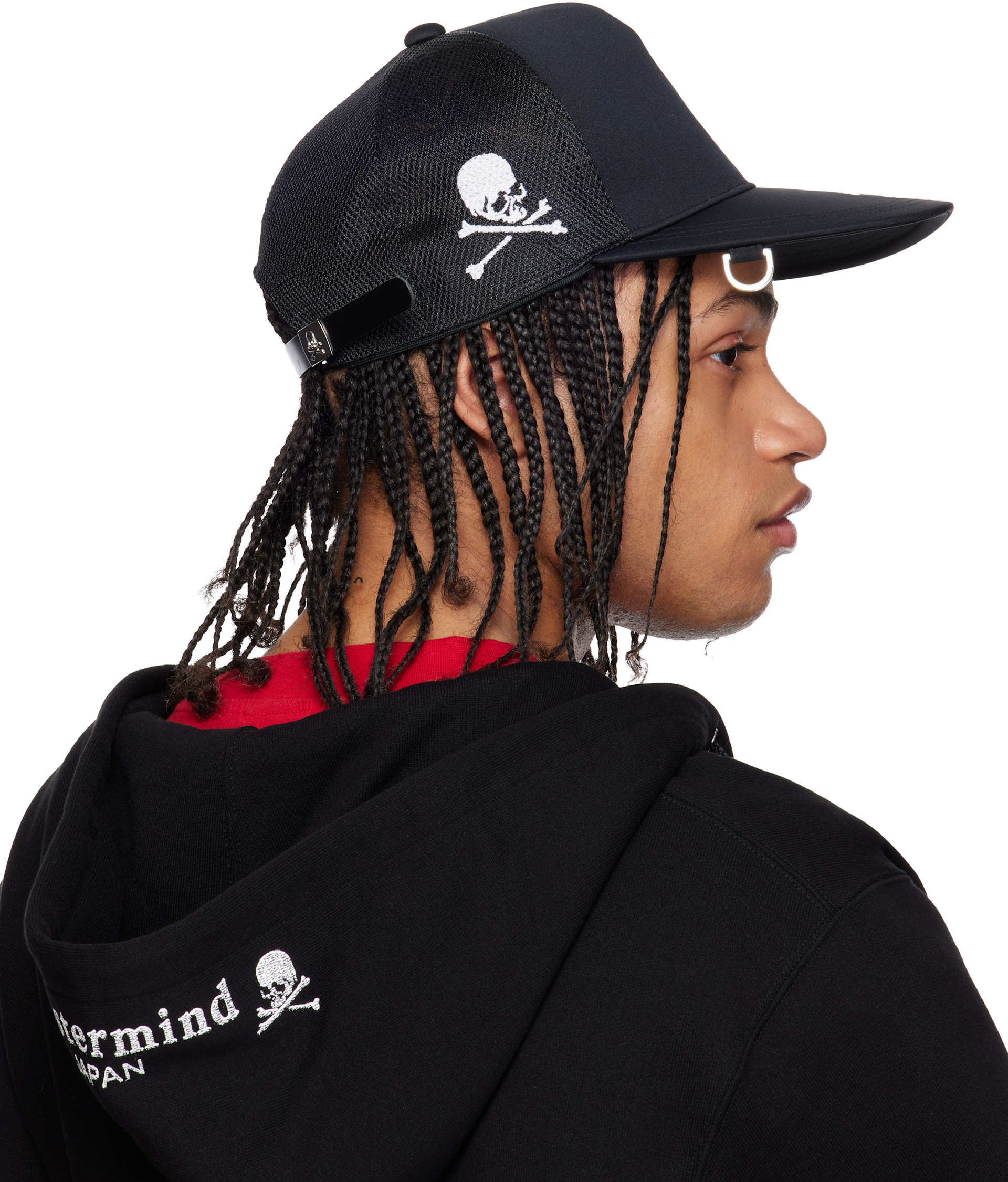 mastermind JAPAN: Black MJ Embroidery Cap | SSENSE United Kingdom