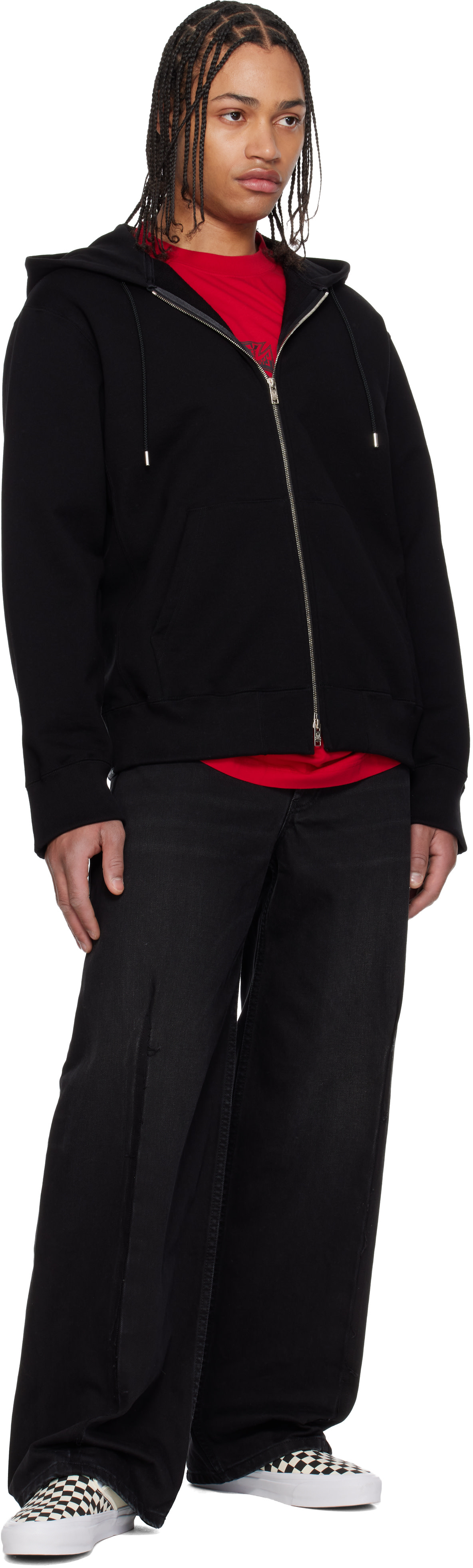 mastermind JAPAN - Pull à capuche noir à glissière et à logo