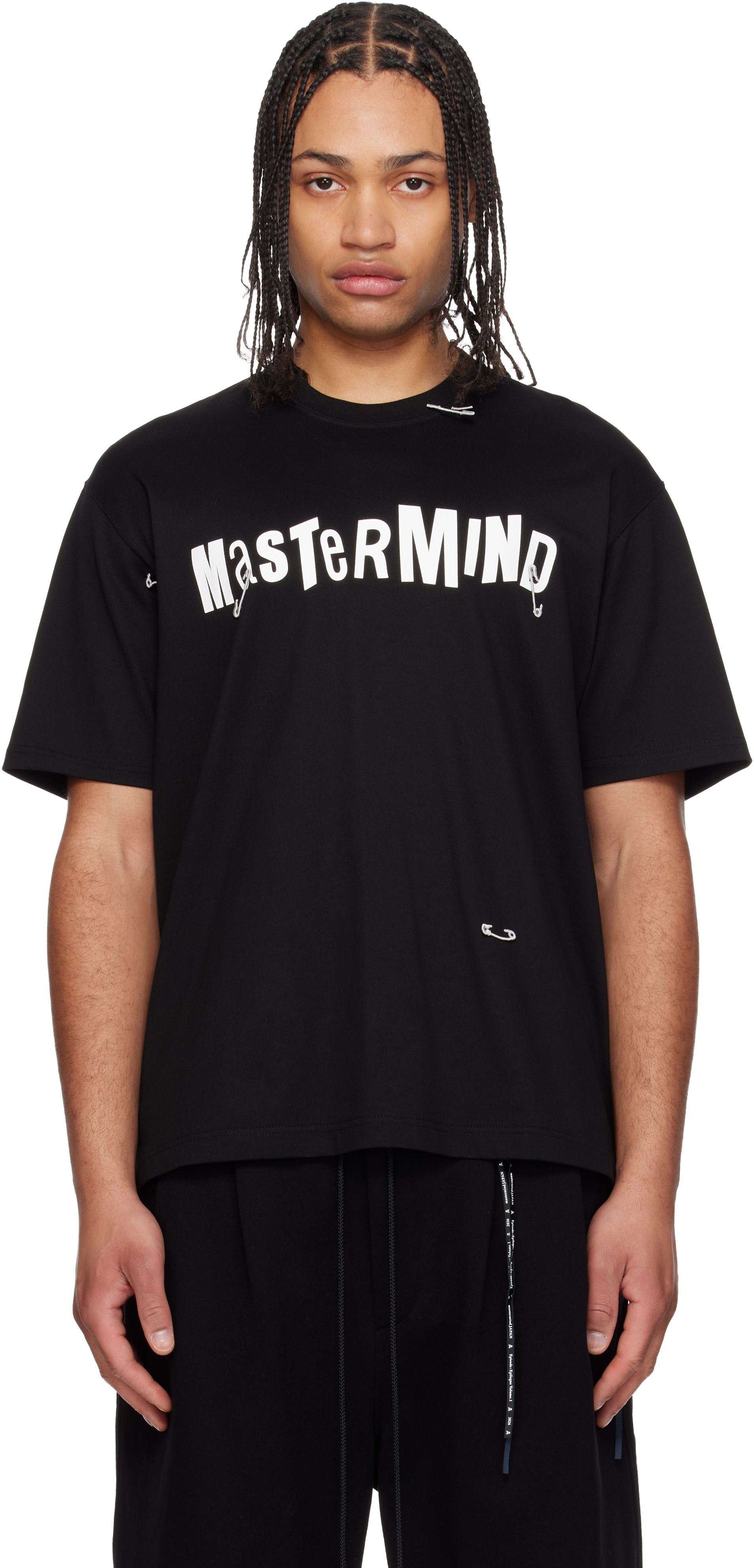 mastermind JAPAN - Black Safety Pin T-shirt