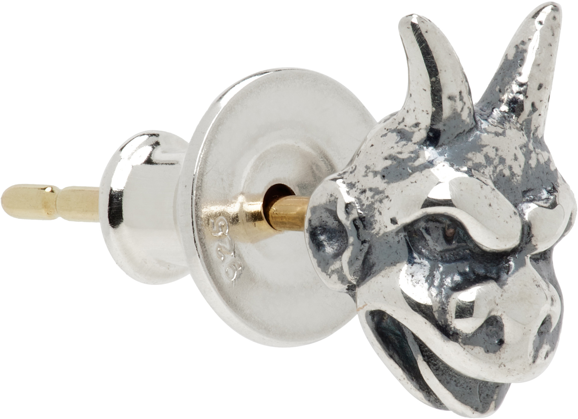 YOHJI YAMAMOTO: Gargoyle Pierce Single Earring | SSENSE