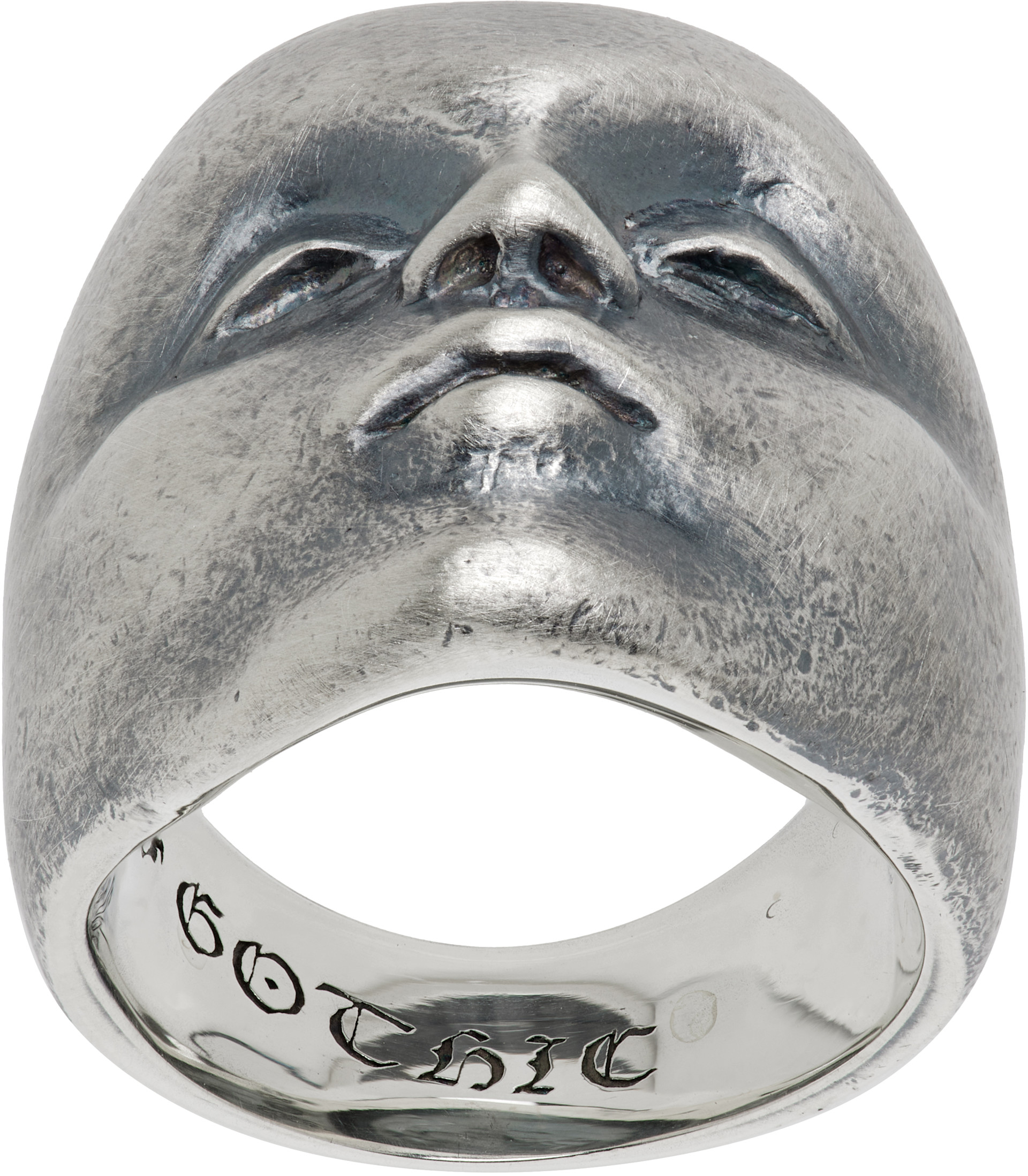 YOHJI YAMAMOTO: Mask Ring | SSENSE