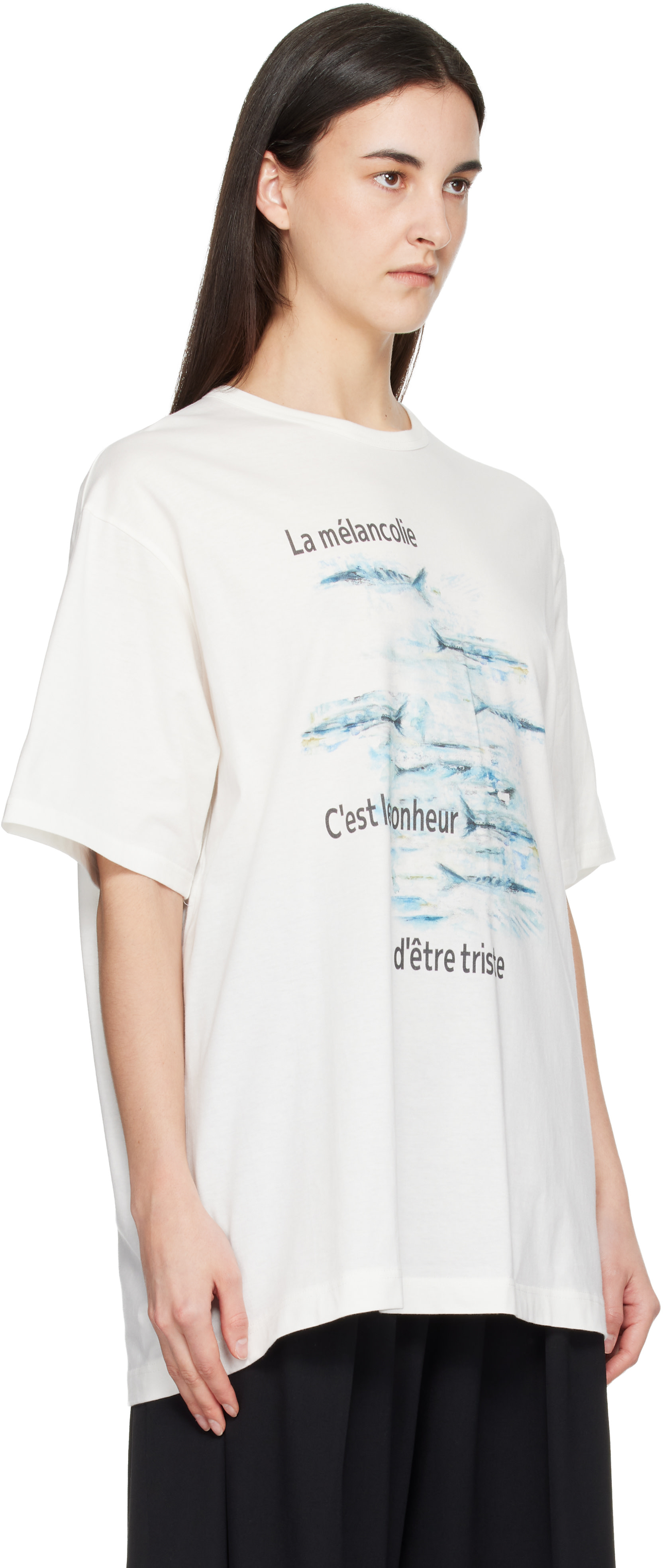 YOHJI YAMAMOTO: Off-White 'La mélancolie' Short Sleeve T-shirt