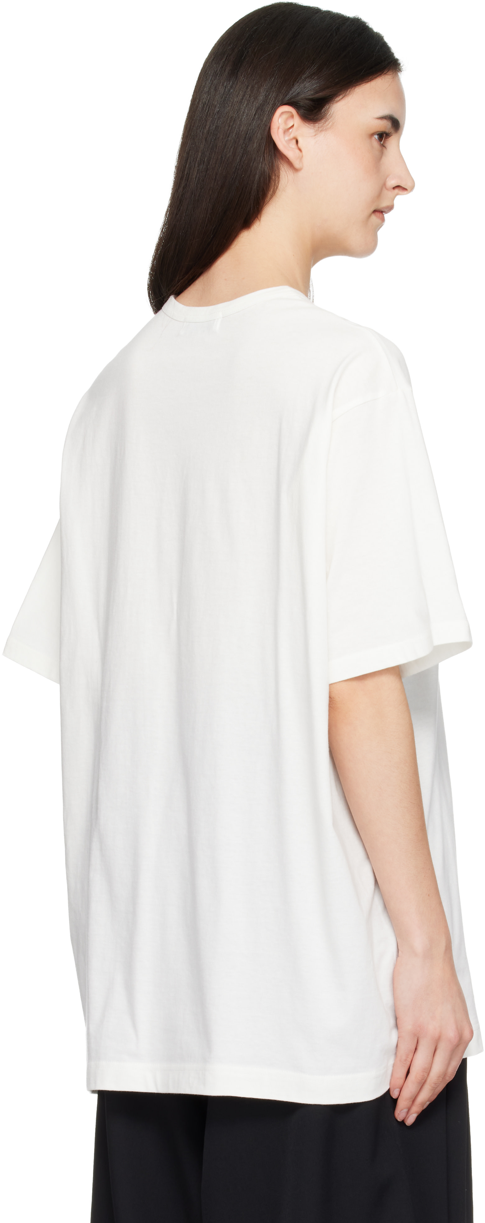 YOHJI YAMAMOTO: オフホワイト 'La mélancolie' 半袖Tシャツ | SSENSE 日本