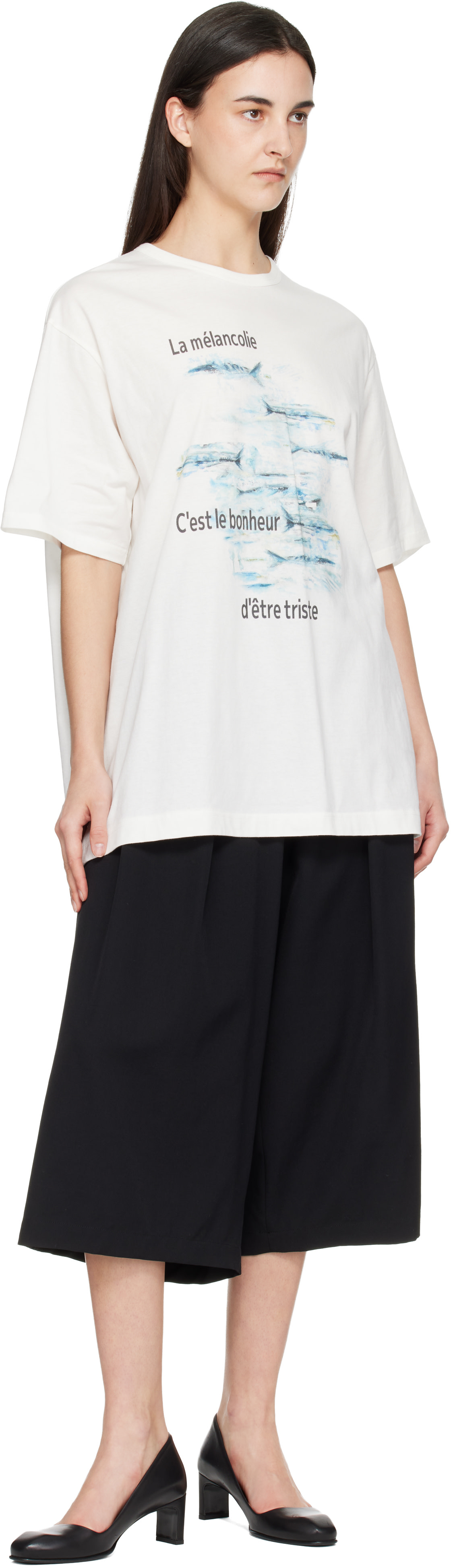 YOHJI YAMAMOTO: Off-White 'La mélancolie' Short Sleeve T-shirt