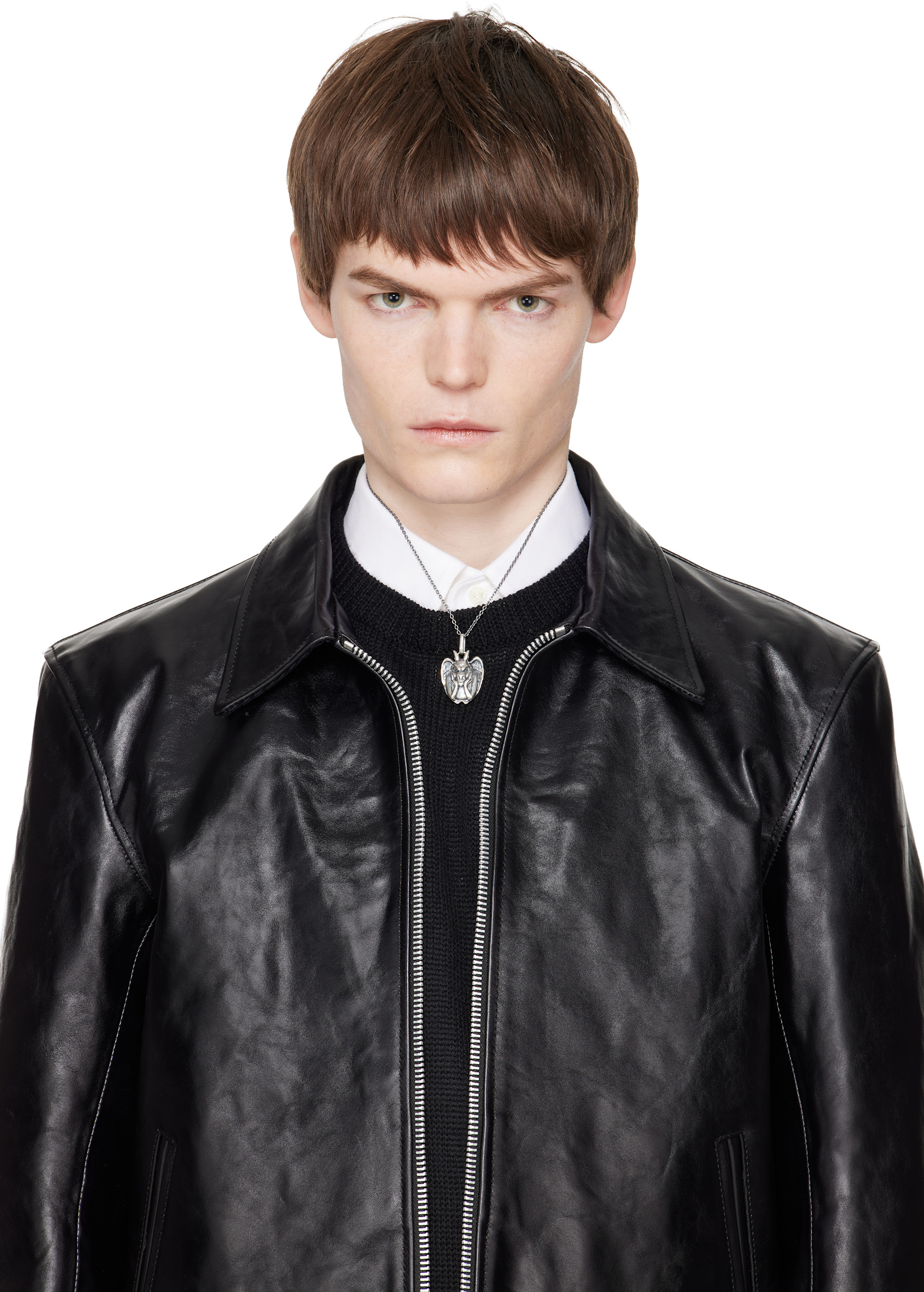 YOHJI YAMAMOTO: Gargoyle Pendant Necklace | SSENSE