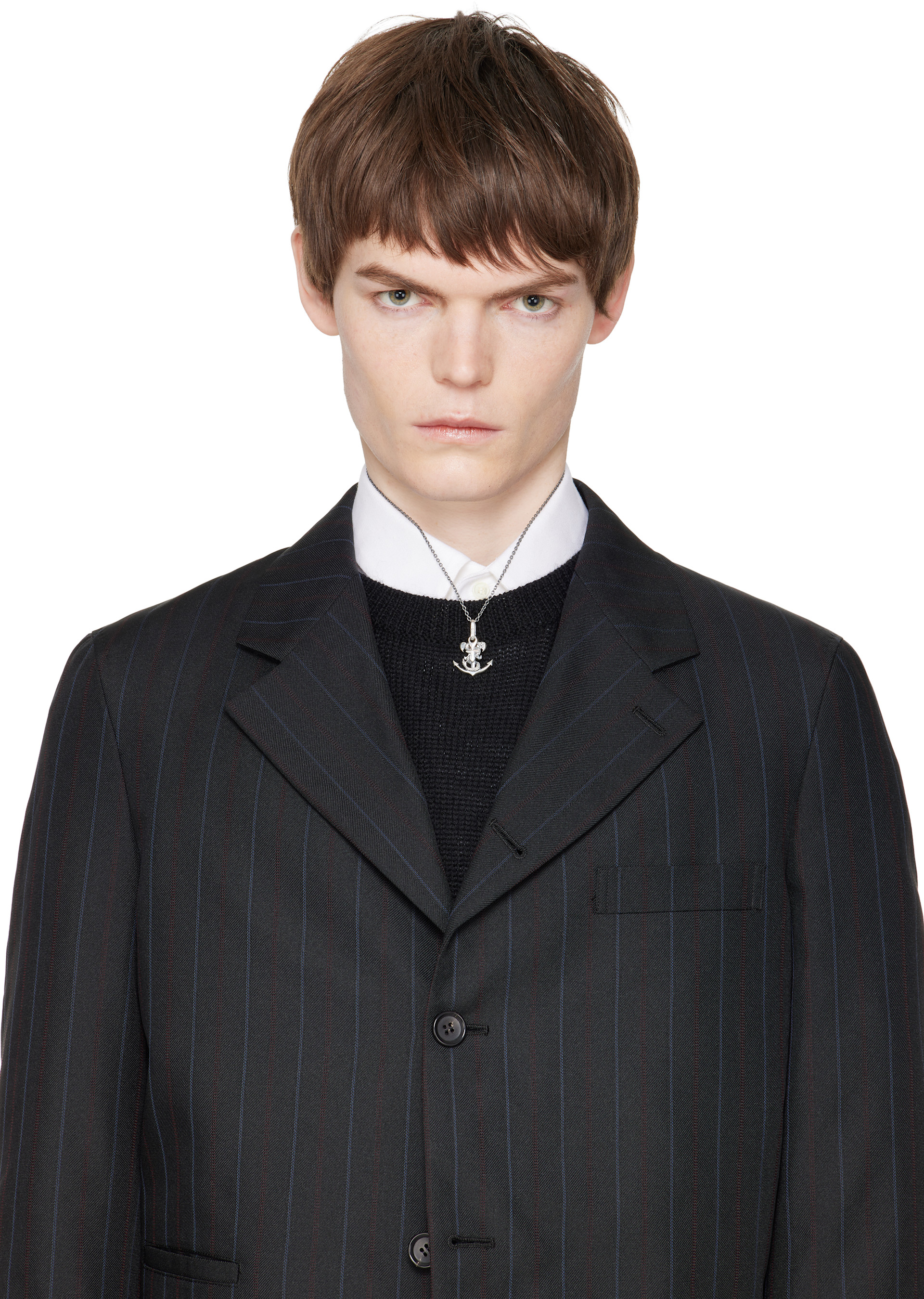 YOHJI YAMAMOTO: Snake Anchor Pendant Necklace | SSENSE